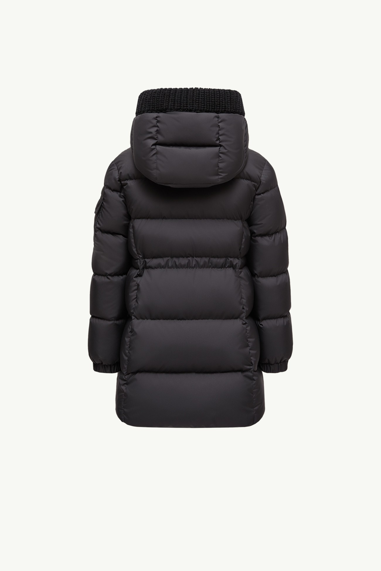 Irma Hooded Long Down Jacket Girl Black Moncler 2
