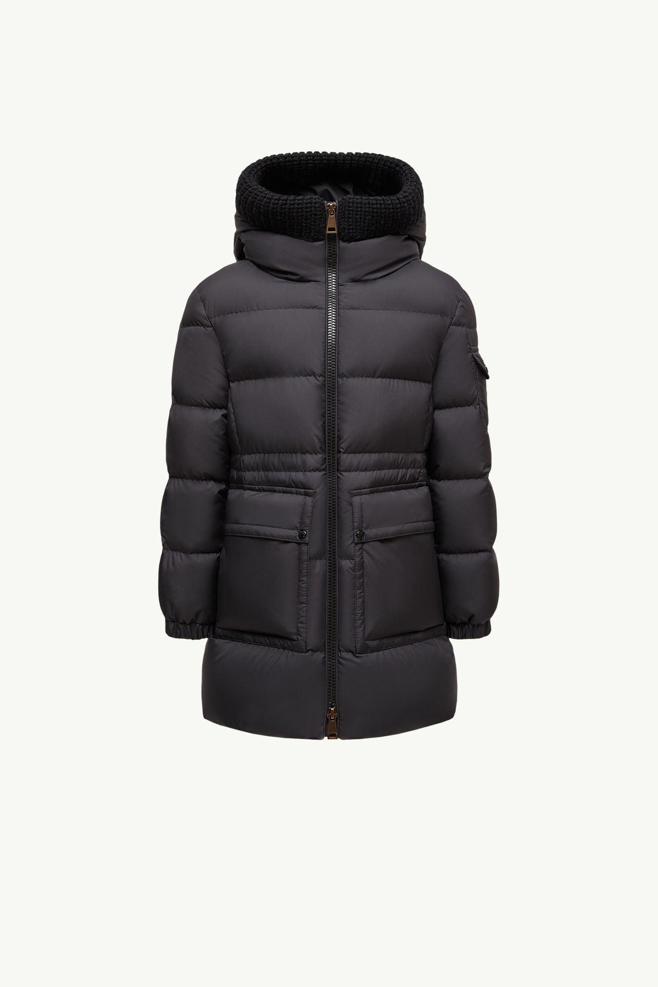 Irma 후드 롱 다운 재킷 키즈 여아 블랙 Moncler 0