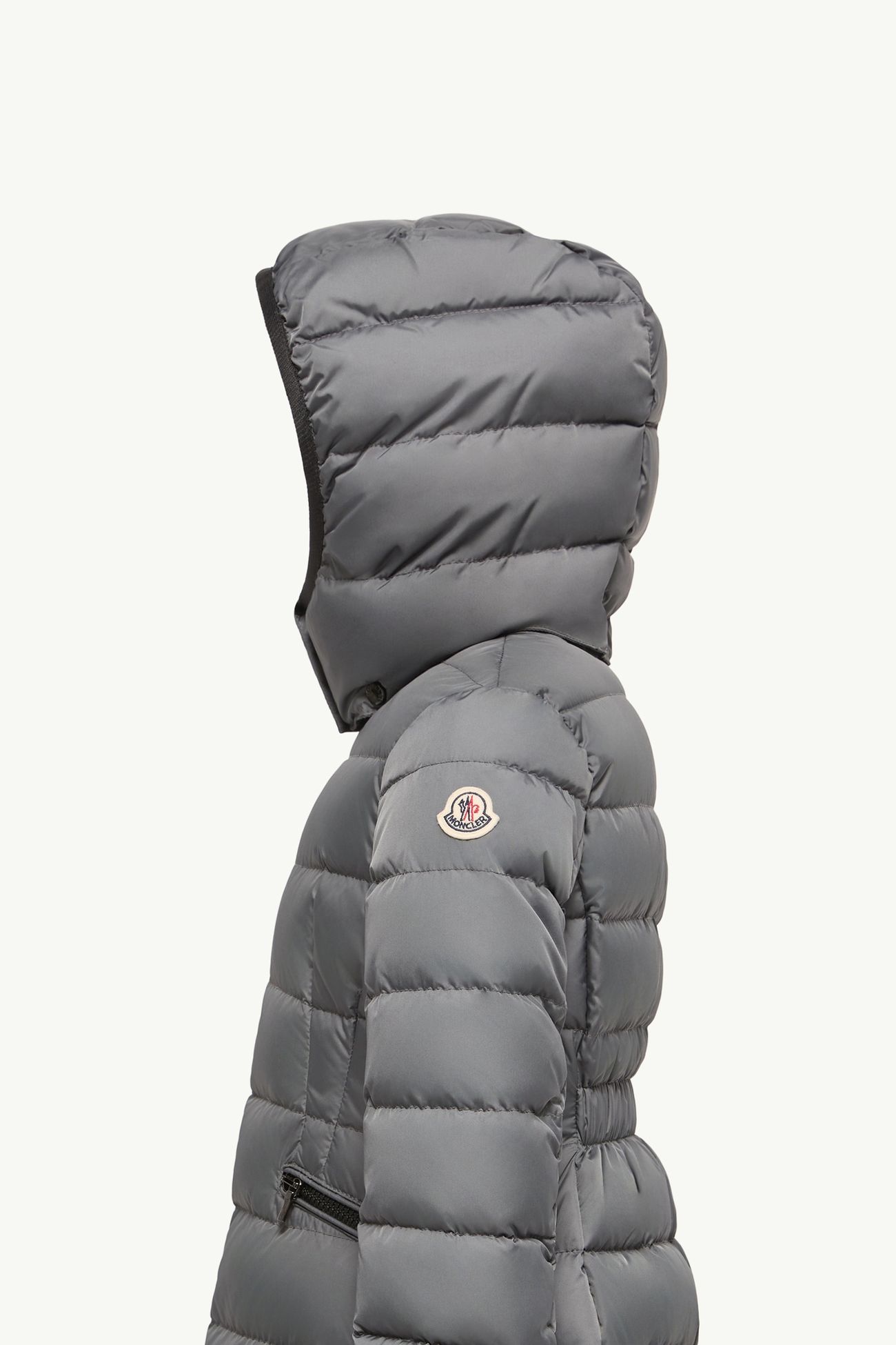 Charpal Hooded Long Down Jacket Girl Dark Gray Moncler 2