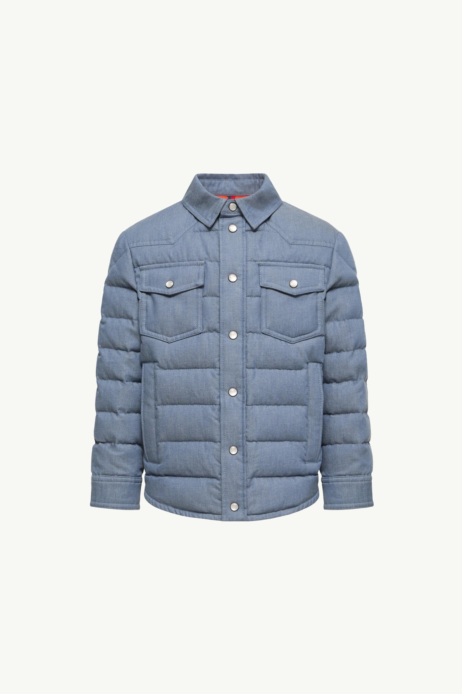 Tiriol Shirt Jacket Boy Dusty Blue Moncler, 1 of 0