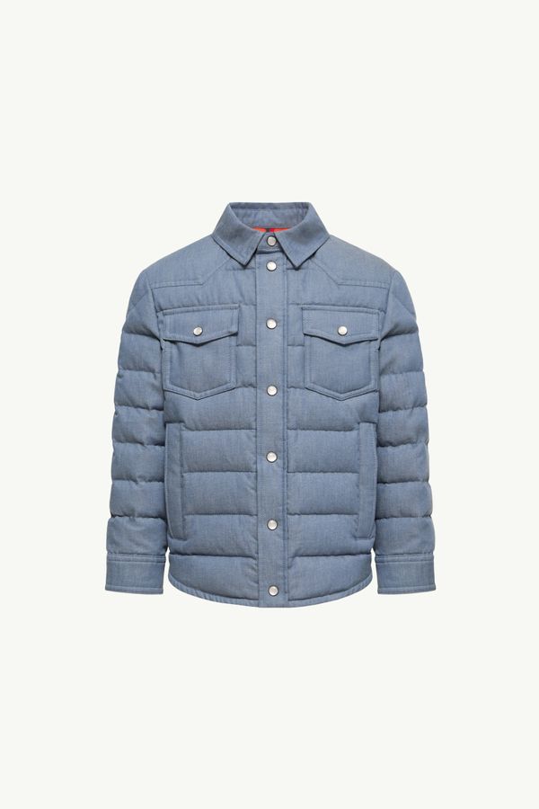 Tiriol Shirt Jacket Boy Dusty Blue Moncler 0