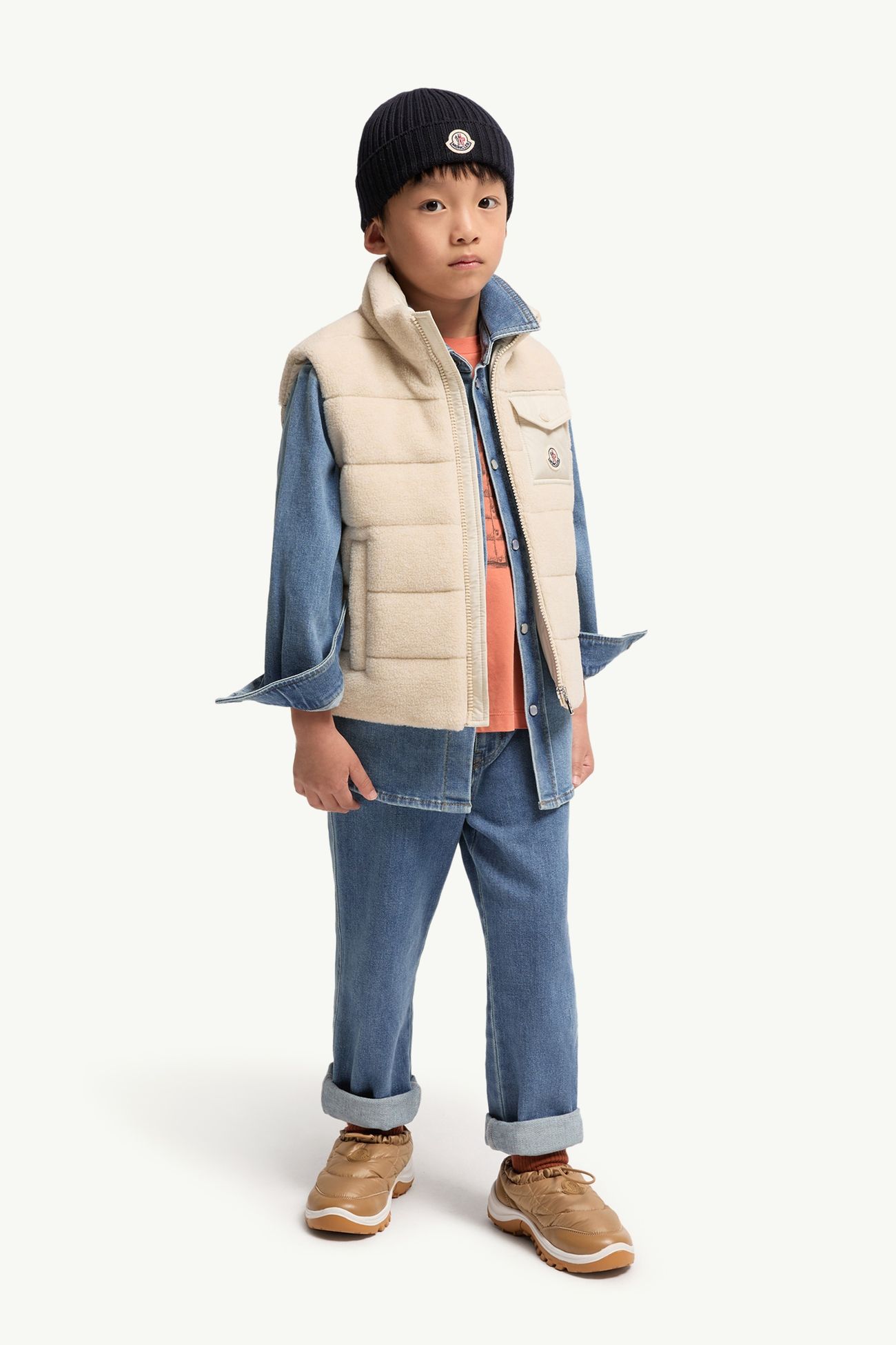 Denim Pants Boy Denim Blue Moncler 1