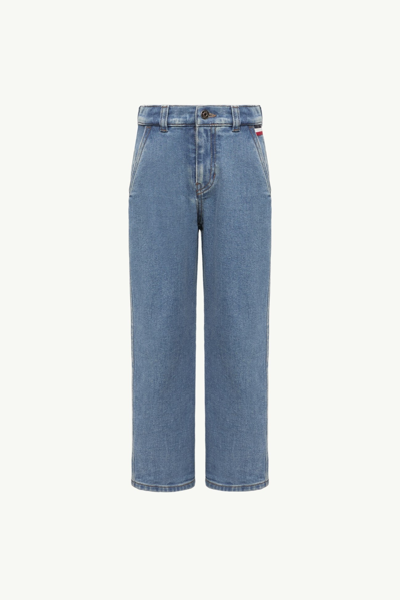 Denim Trousers Boy Denim Blue Moncler 0