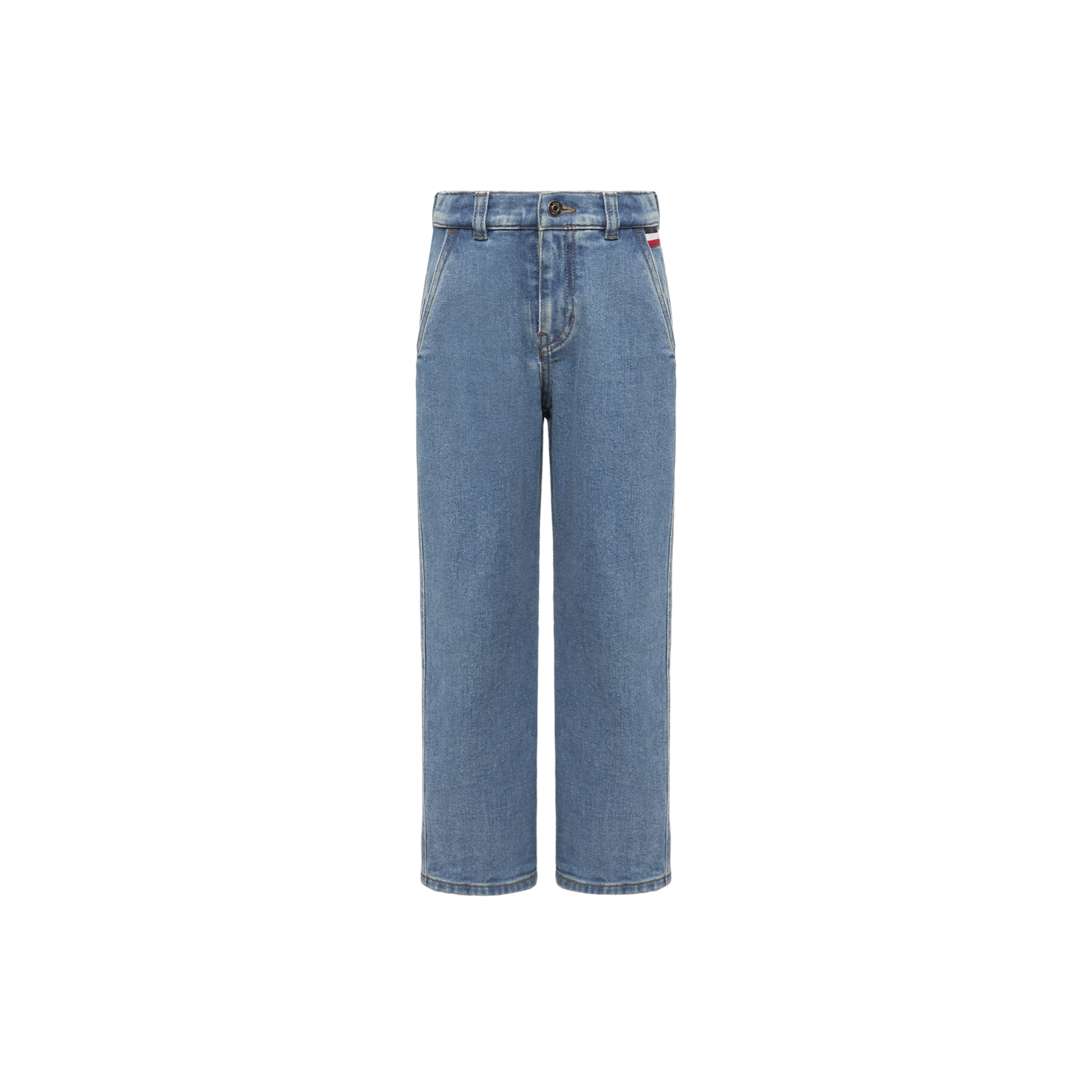 Moncler  Denim Trousers for Boys in Blue, Size: 14Y