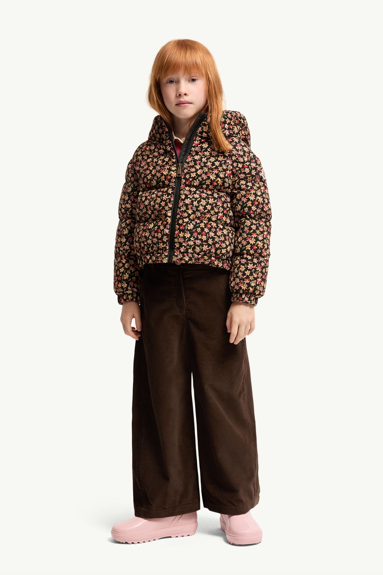 Corduroy Wide-Leg Pants Girl Brown Moncler 1