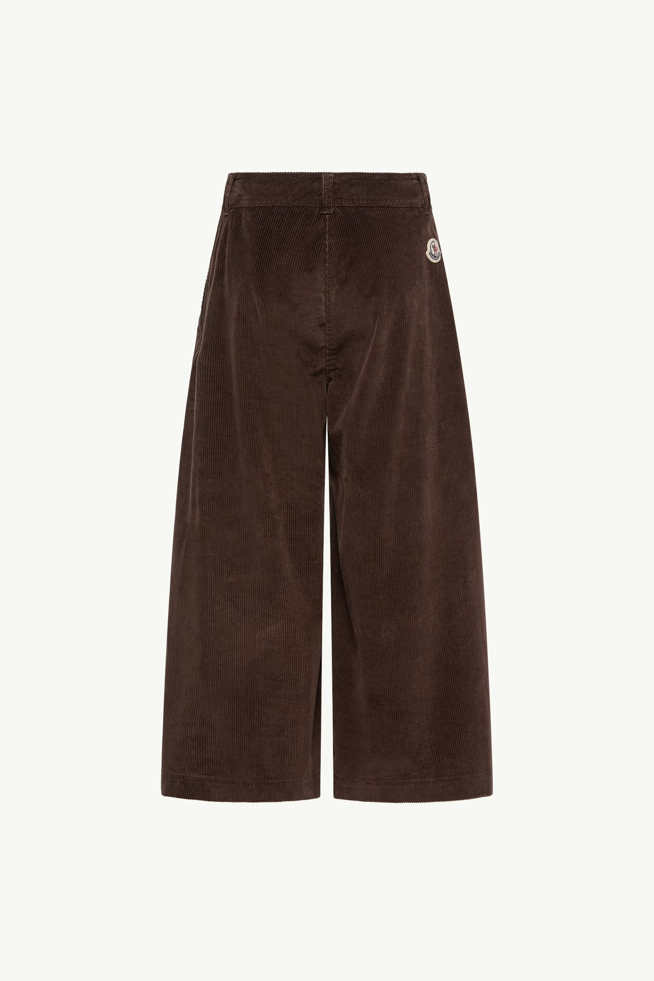 Pantaloni a Gamba Ampia in Velluto a Coste Bambina Marrone Moncler 3