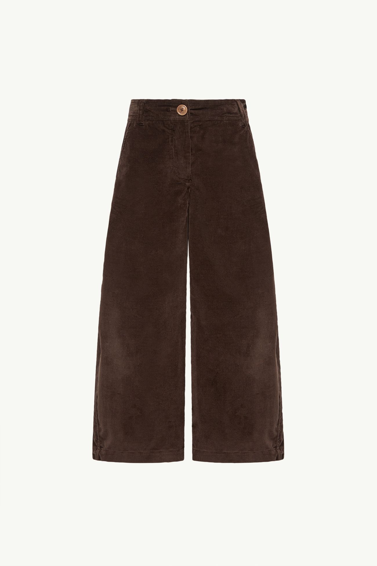 Corduroy Wide-Leg Pants Girl Brown Moncler 0