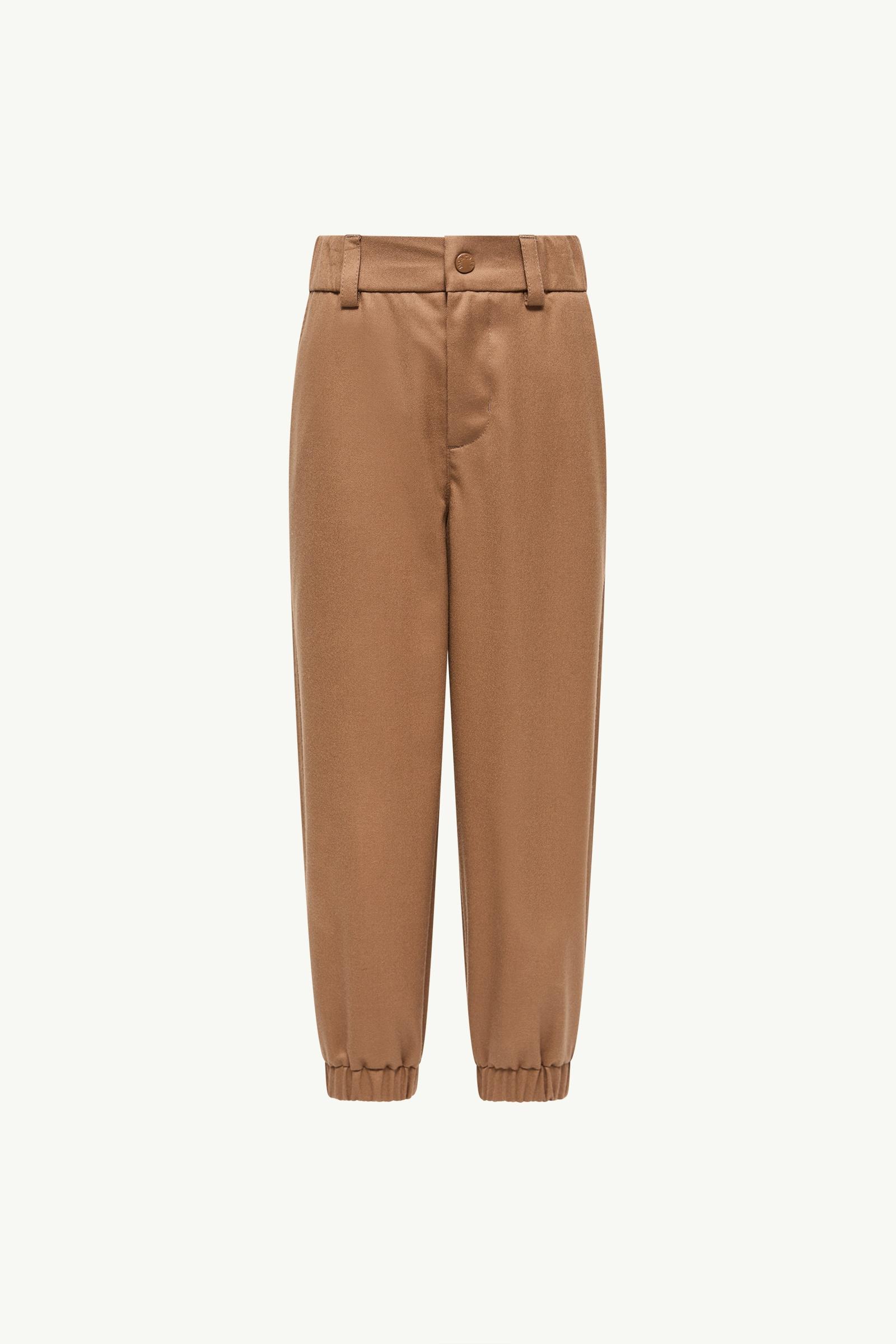 Flannel Straight Leg Trousers Boy Beige Moncler, 1 of 0