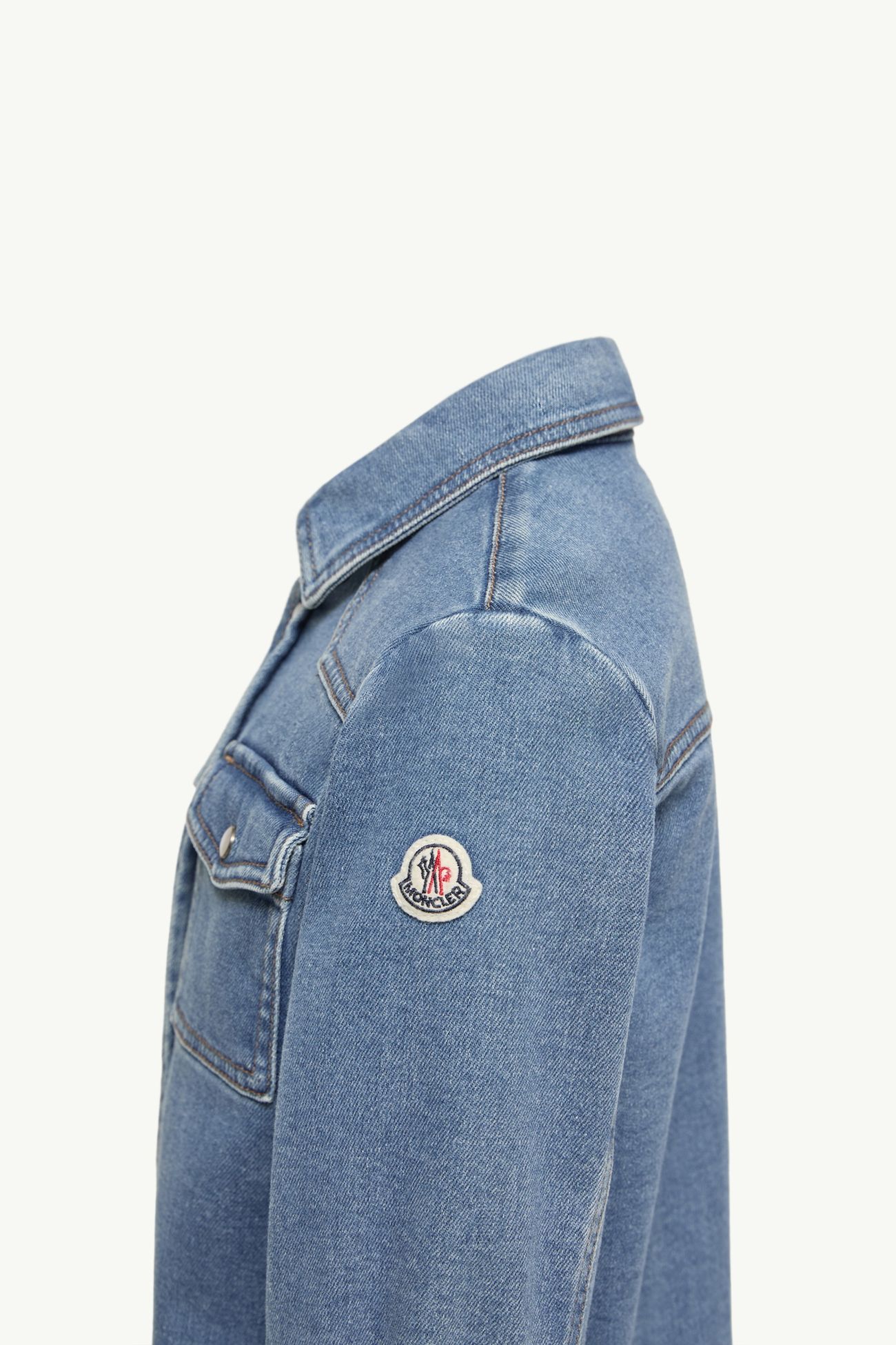 Denim Shirt Boy Denim Blue Moncler 2