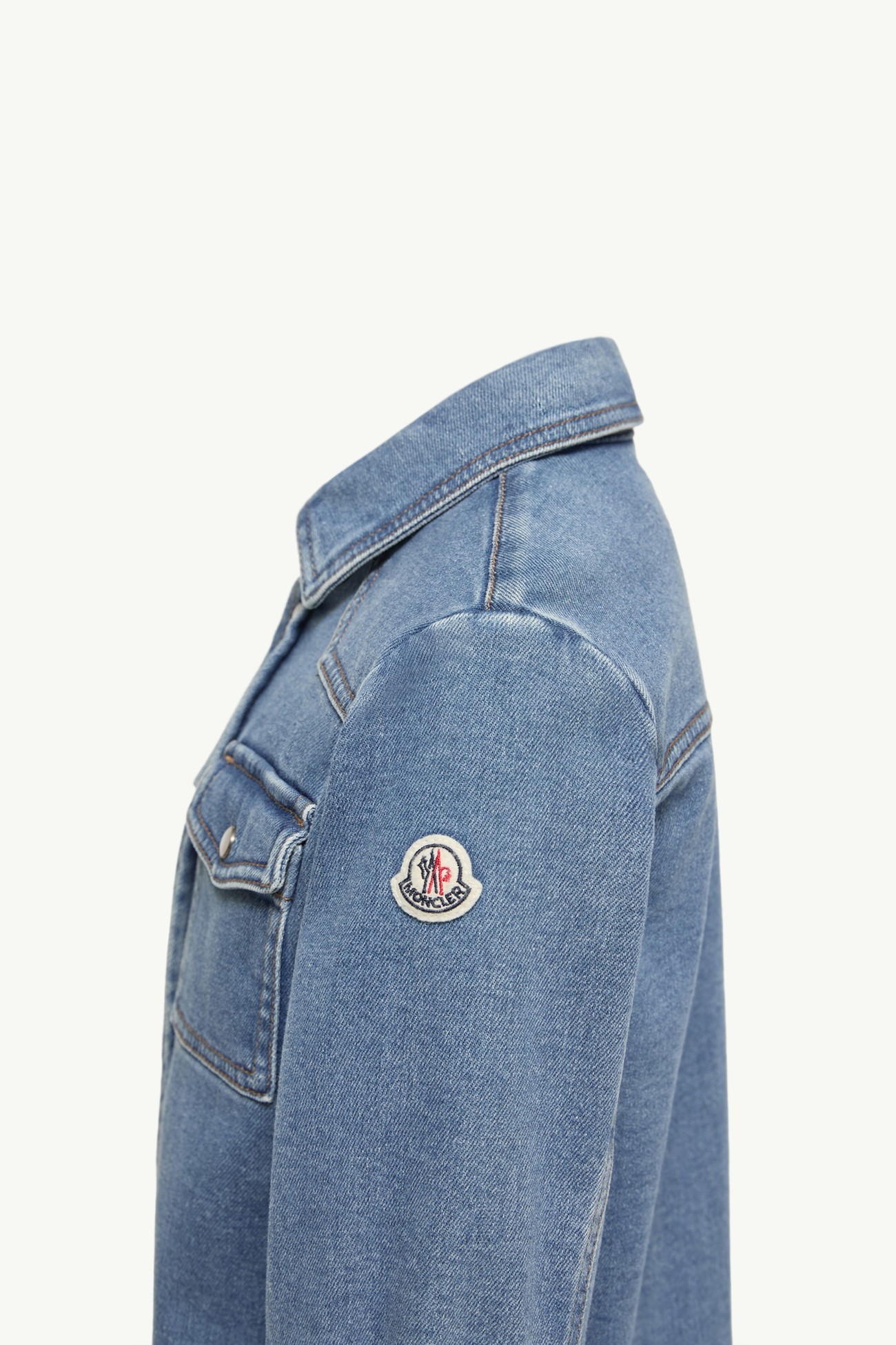 Denim Shirt Boy Denim Blue Moncler 2