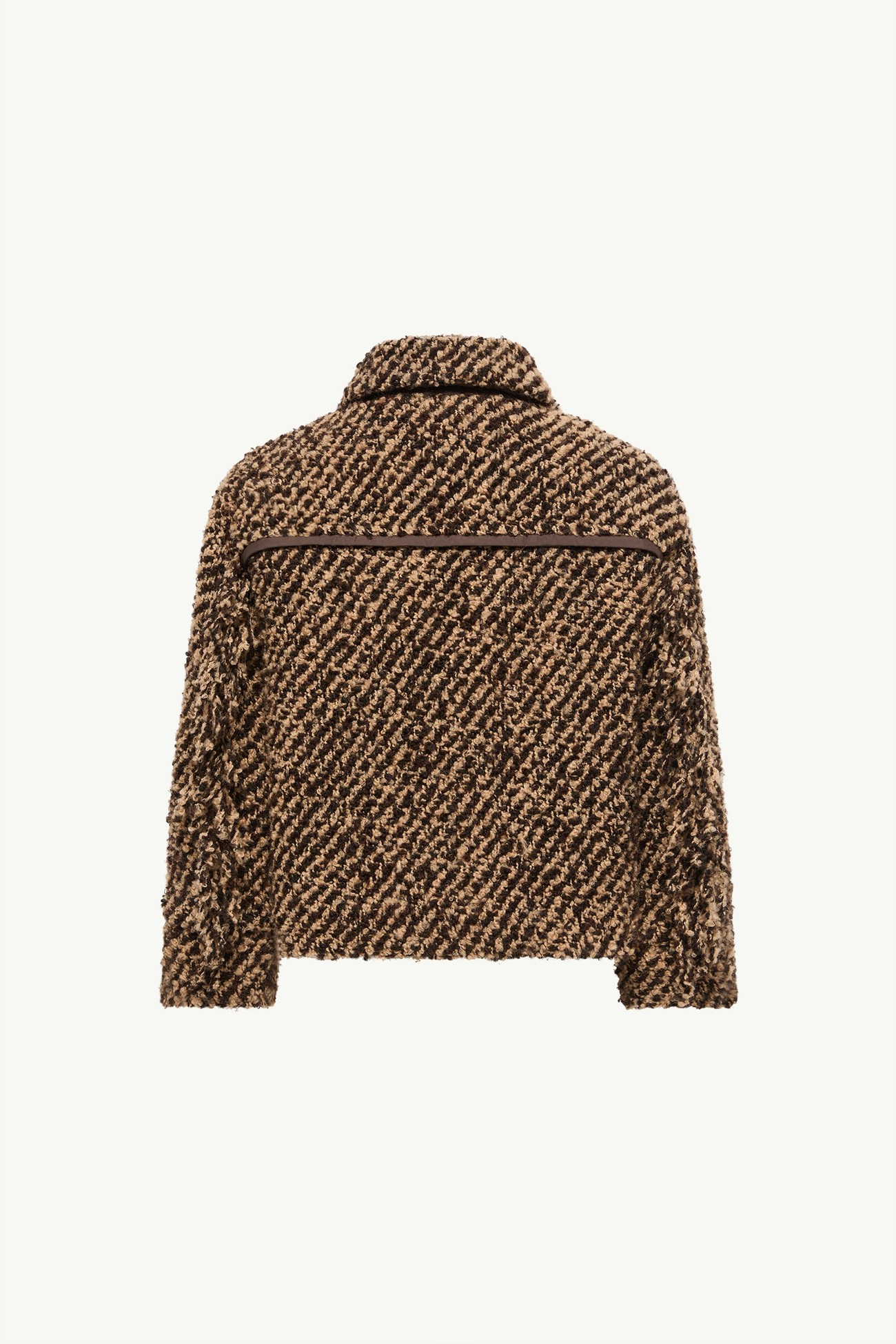 Bouclé Blend Shirt Jacket Girl Brown Moncler 3