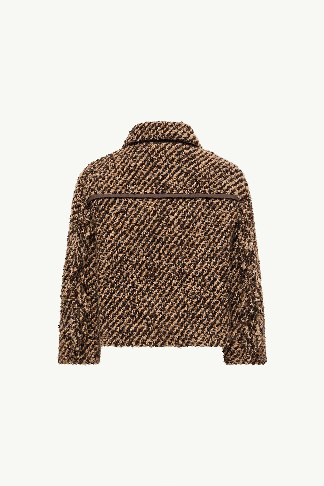 부클레 혼방 셔츠 재킷 키즈 여아 브라운 Moncler 3