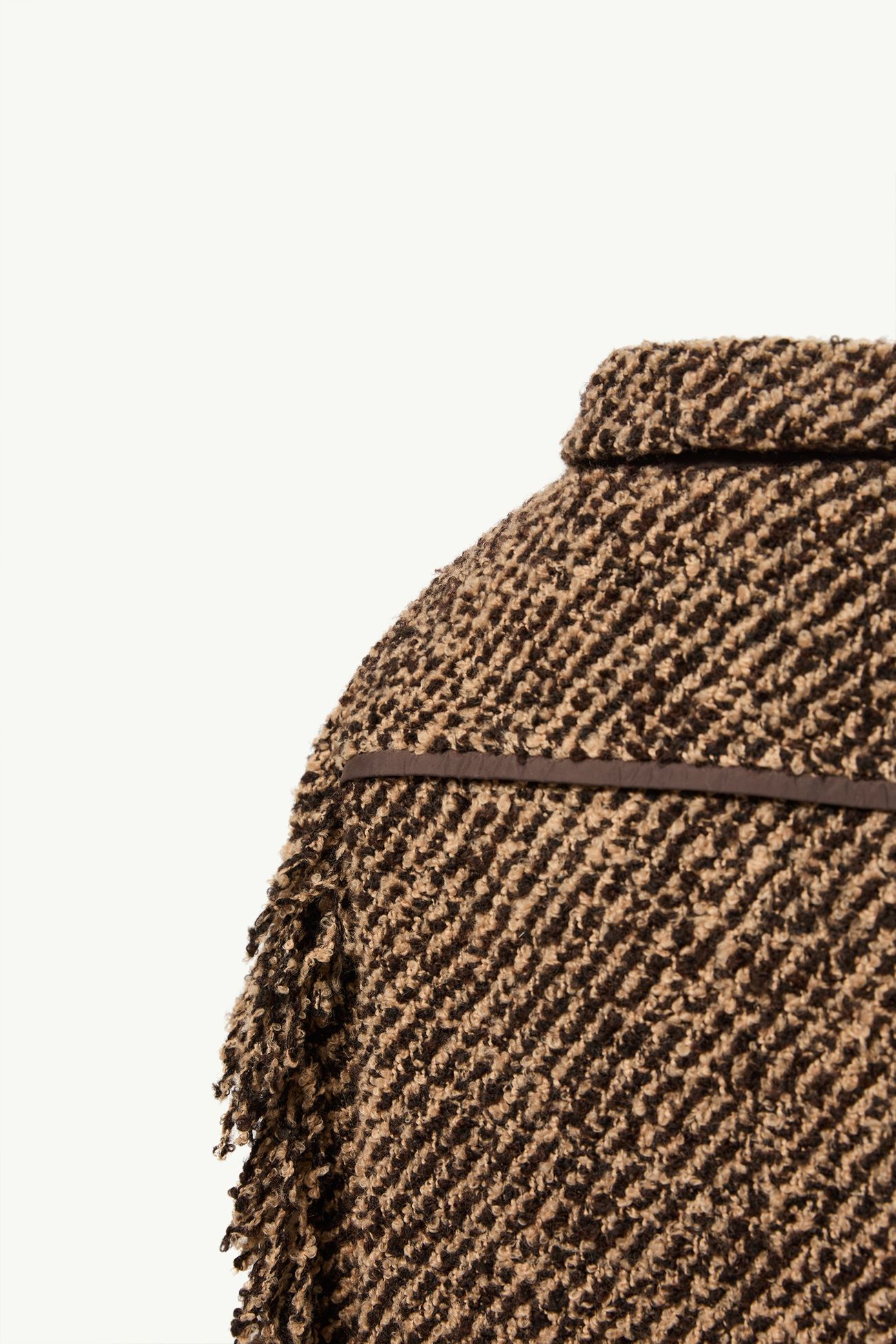 Bouclé Blend Shirt Jacket Girl Brown Moncler 5