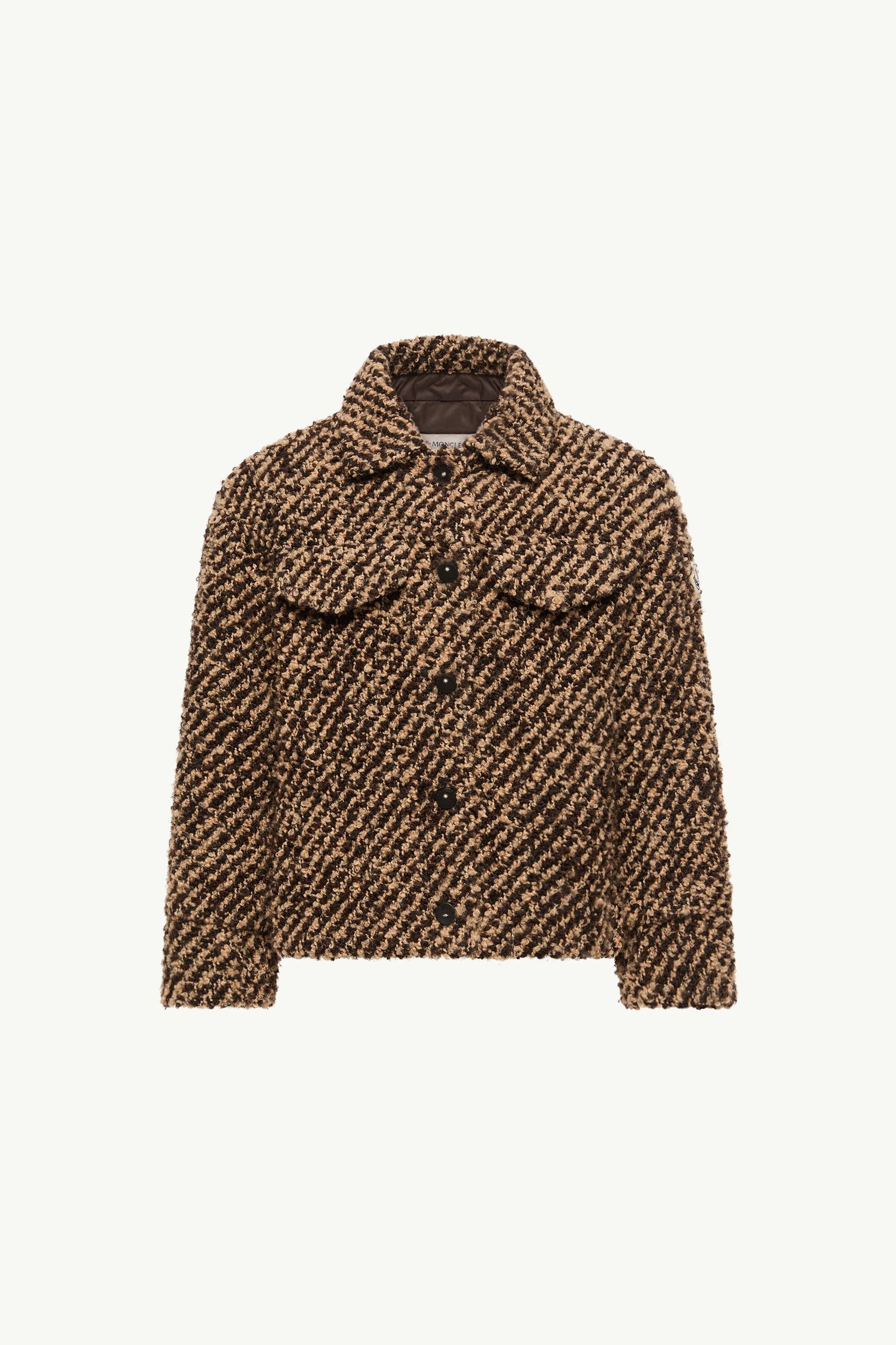 Bouclé Blend Shirt Jacket Girl Brown Moncler, 1 of 0