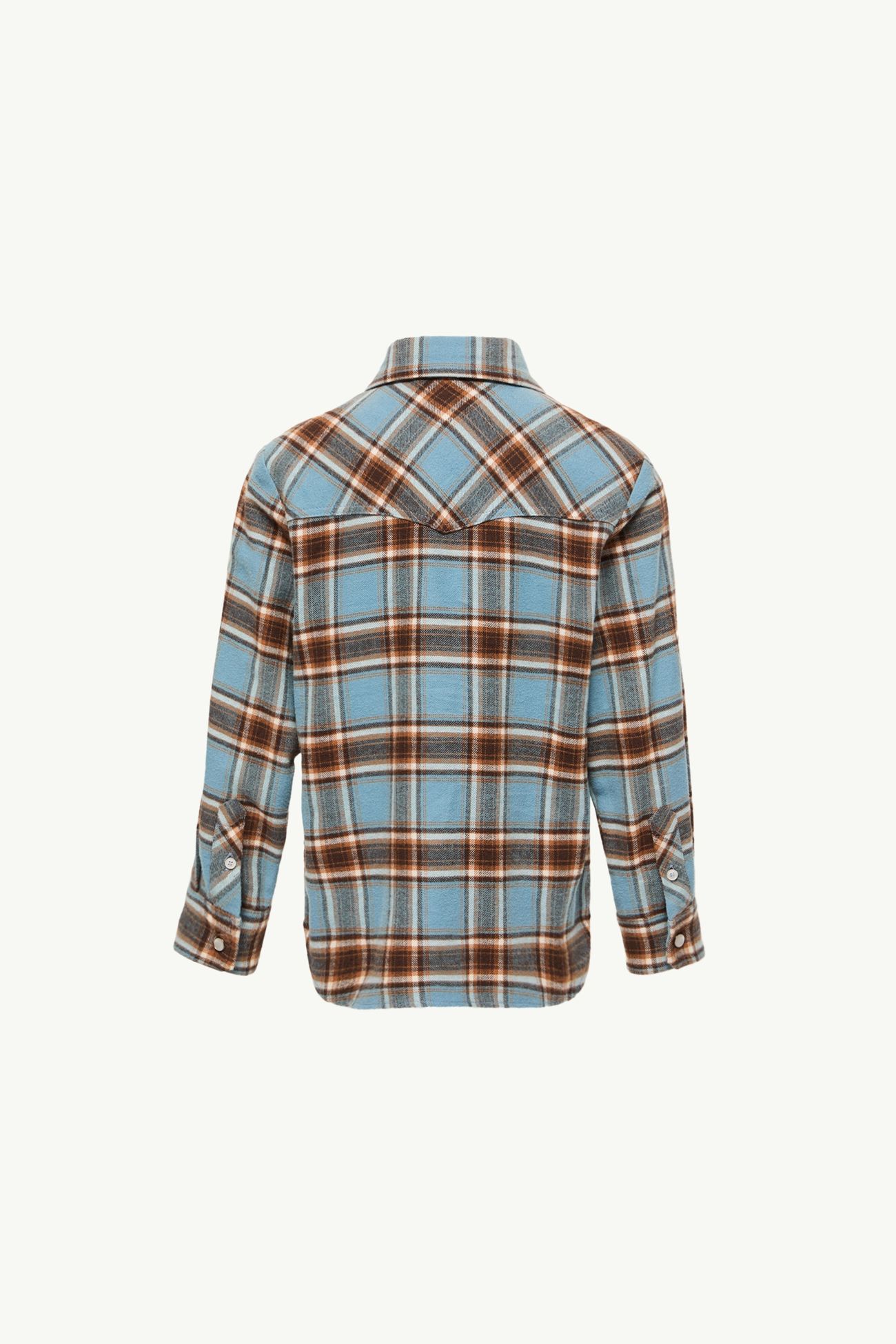 Camicia in cotone a quadri Bambino Celeste Moncler 3