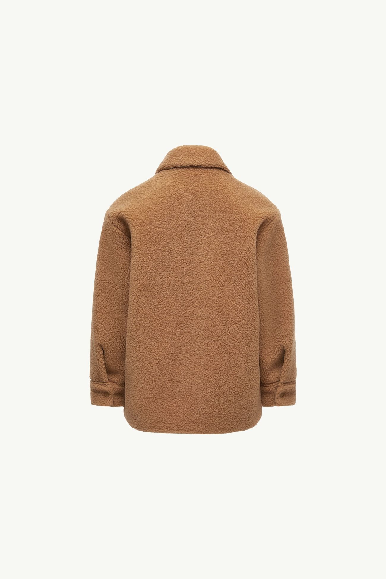 Camisa de tejido efecto peluche de manga larga Niño Beige Camel Moncler 4