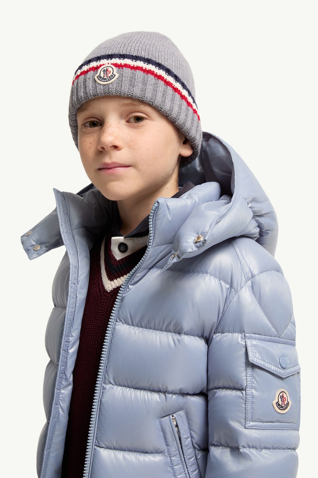 羊毛羊絨冷帽 男童 灰色 Moncler 1