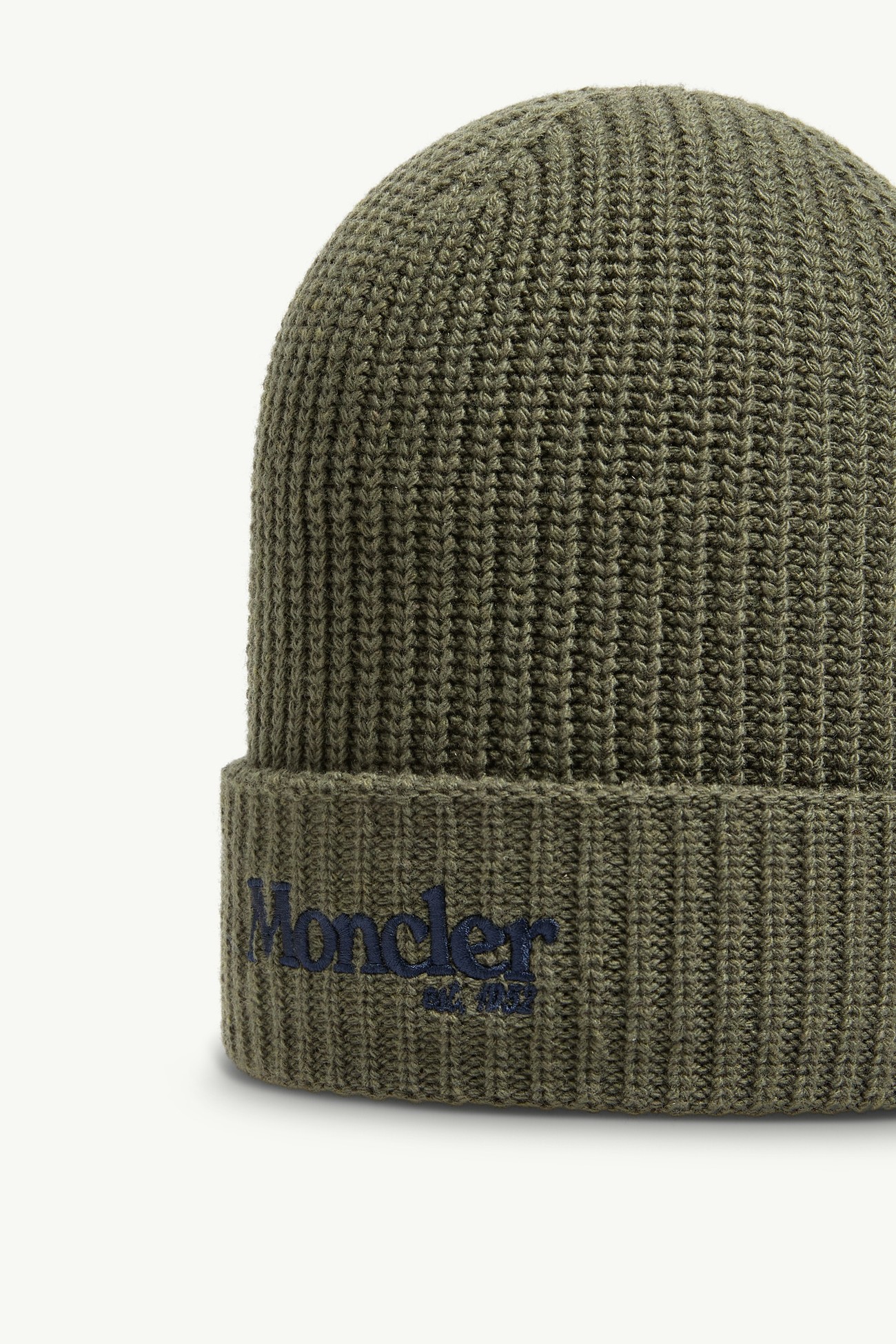 Wool & Cashmere Beanie Boy Olive Green Moncler 1
