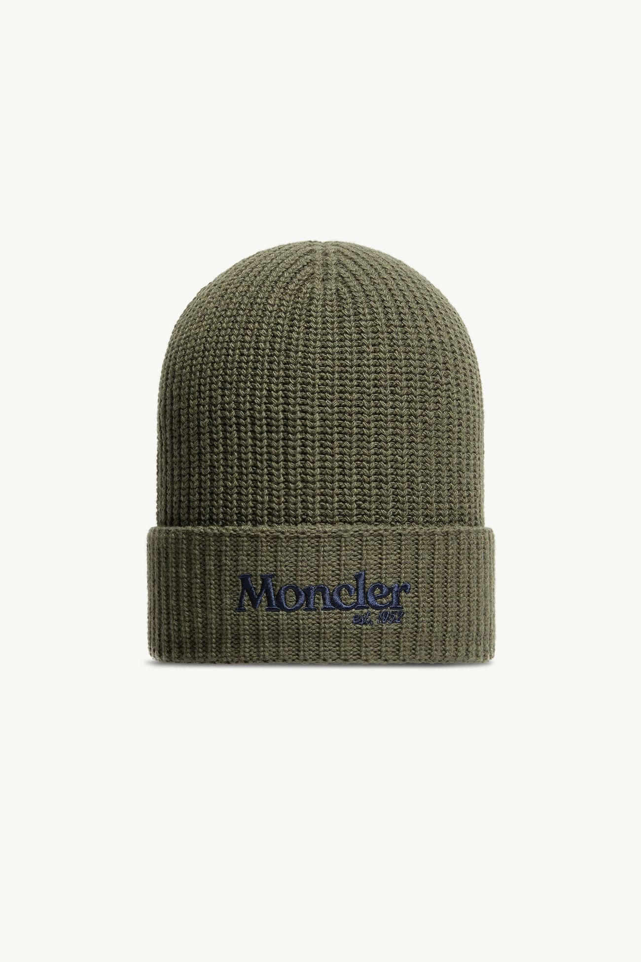 Wool & Cashmere Beanie Boy Olive Green Moncler 0