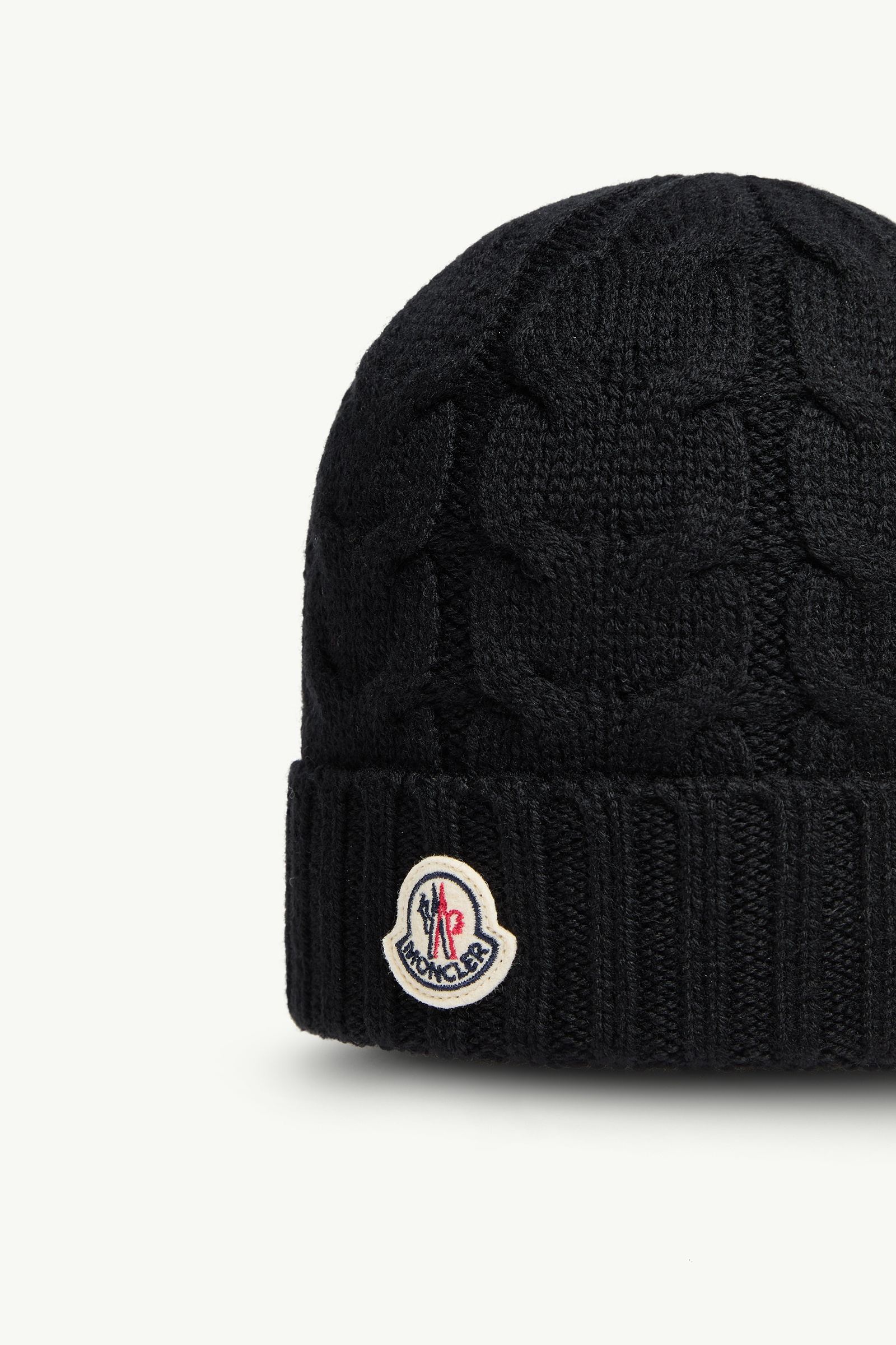 Black Wool Beanie - Accessories & Shoes for Children | Moncler US