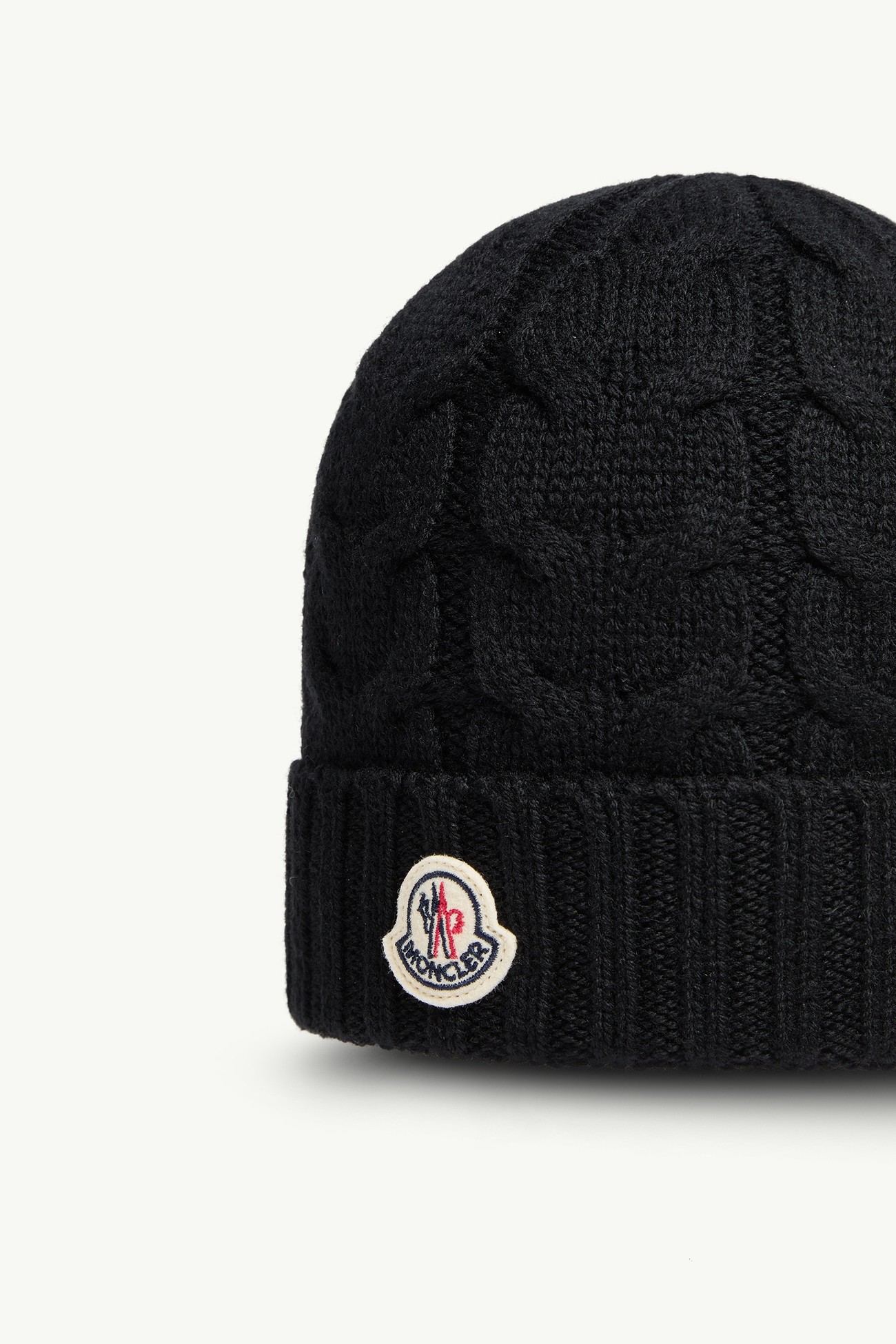 Wool Beanie Boy Black Moncler 1
