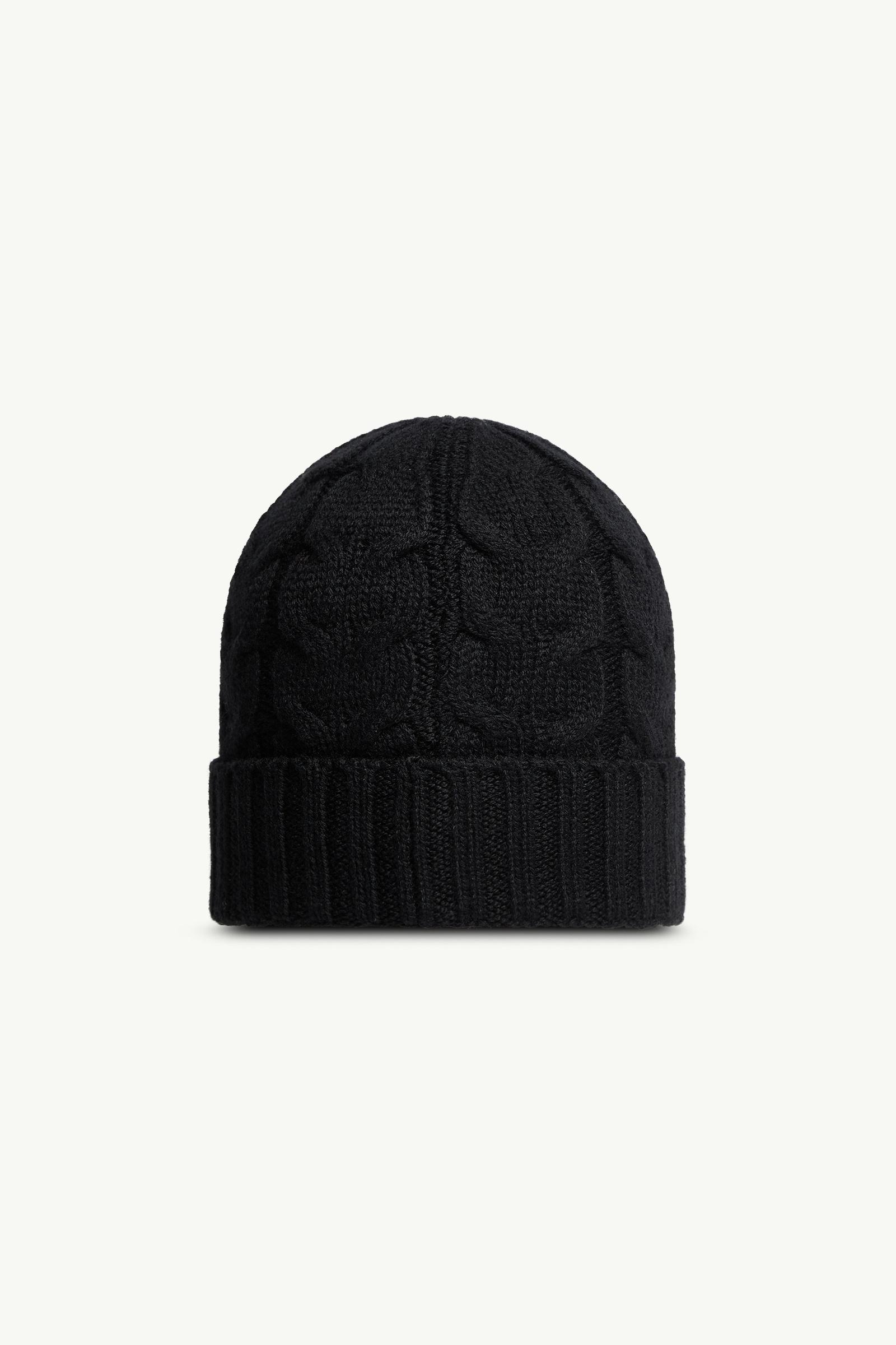 Black Wool Beanie - Accessories & Shoes for Children | Moncler US