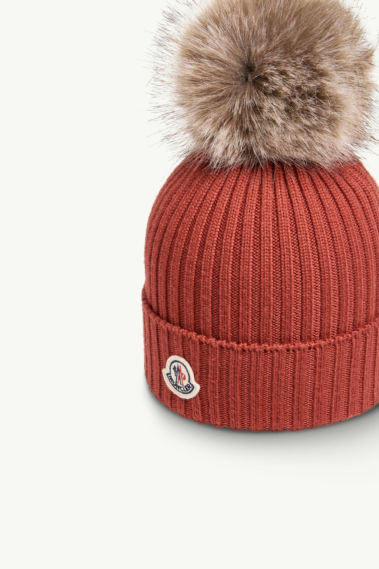 Bonnet en laine mérinos Fille Orange Foncé Moncler 1