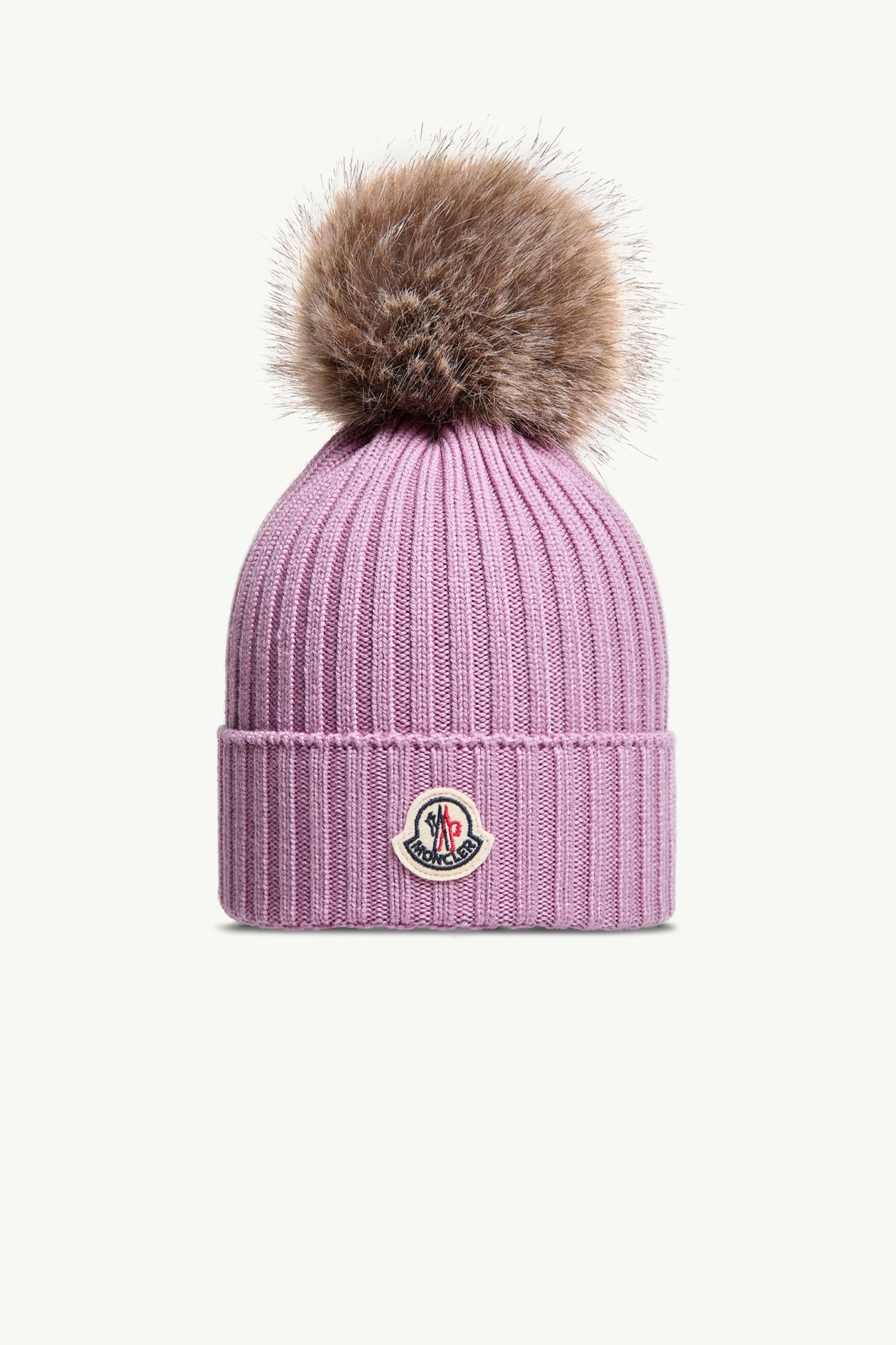 Mütze aus Merinowolle Mädchen Flieder Moncler 0
