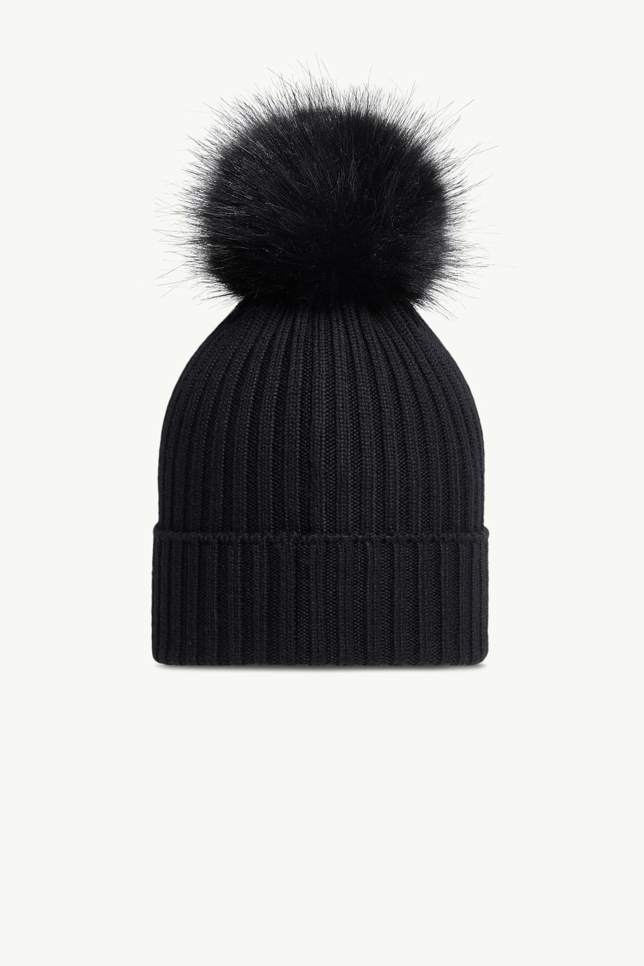 Mütze aus Wolle mit Bommel Mädchen Schwarz Moncler 2