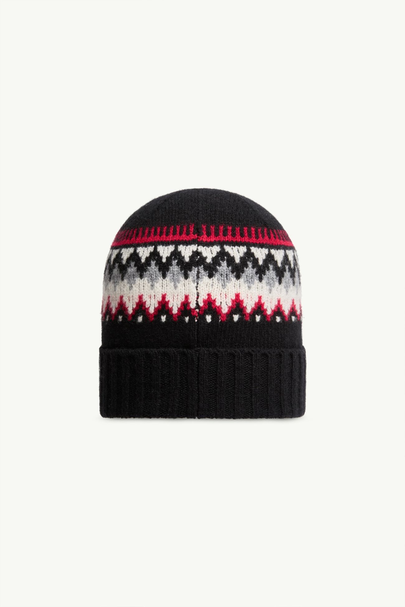 Jacquard Wool Beanie Boy Black Moncler 2
