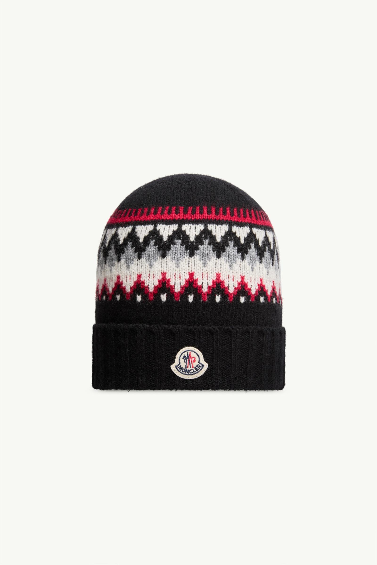 Jacquard Wool Beanie Boy Black Moncler, 1 of 0