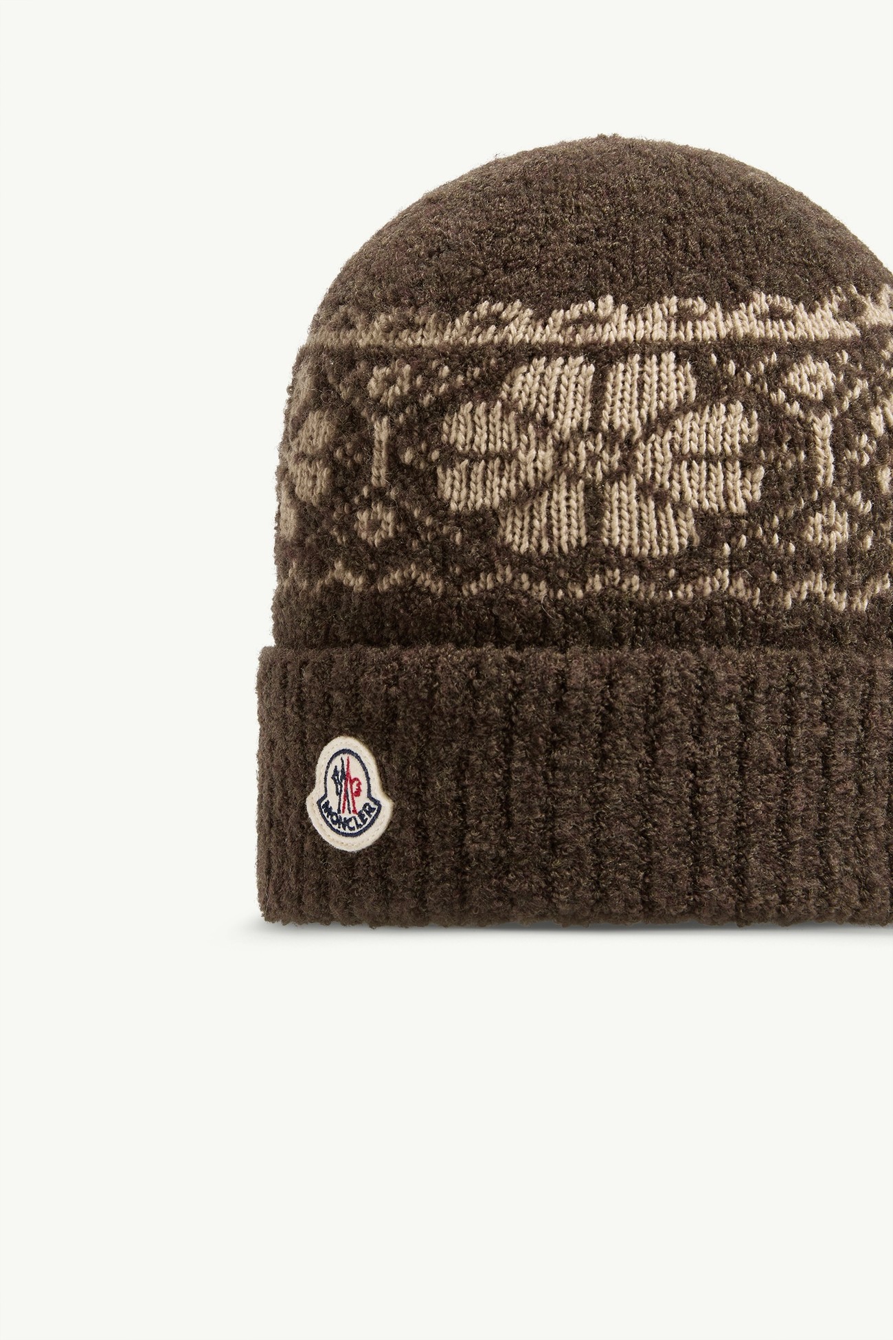 Wool Beanie Girl Brown Moncler 1