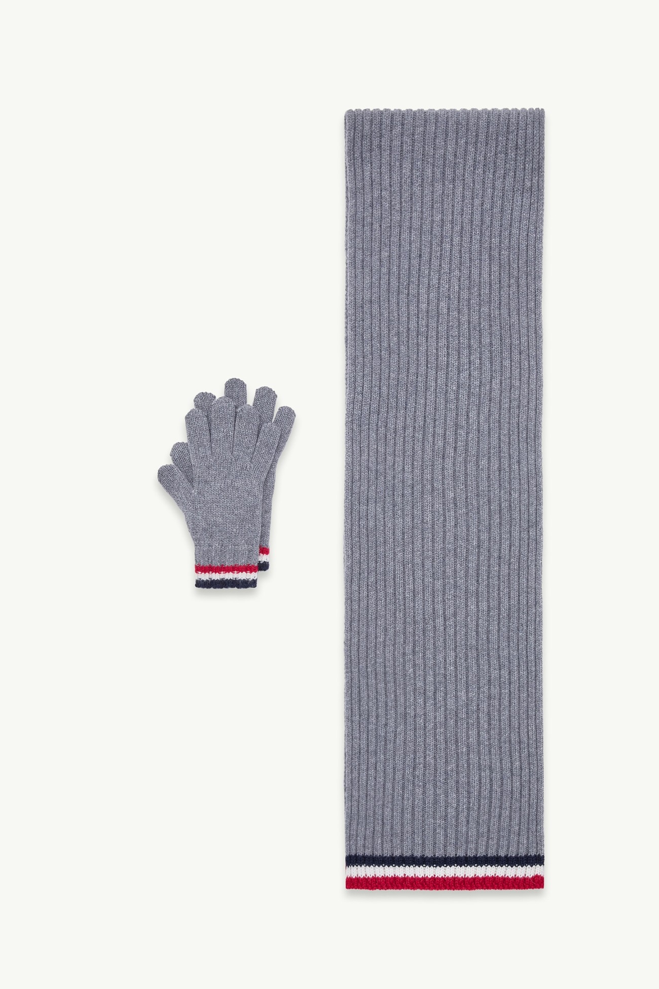 Scarf and Gloves Set Boy Gray Moncler 2