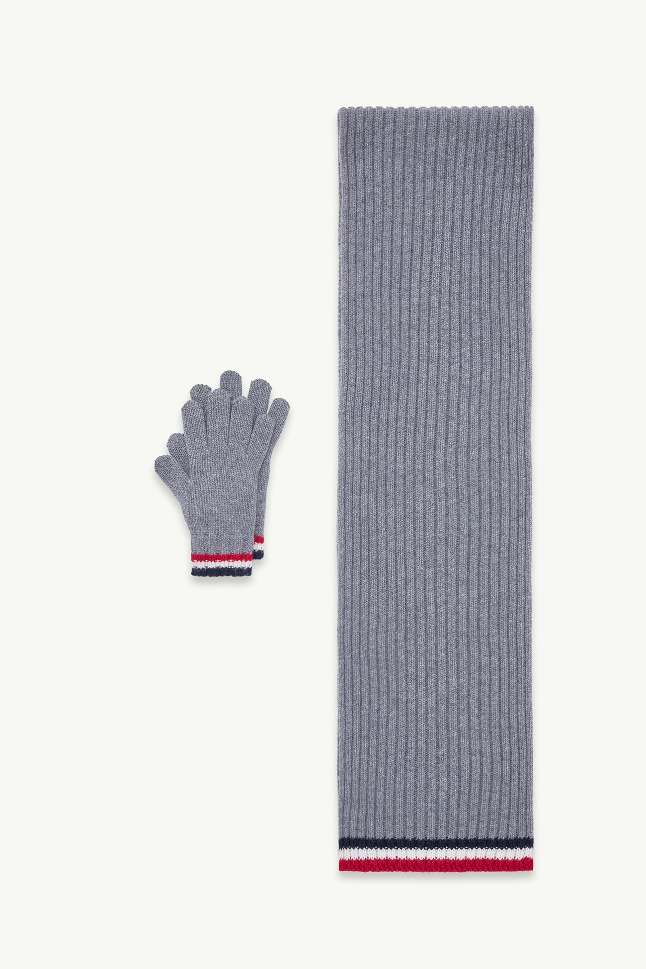 Scarf and Gloves Set Boy Grey Moncler 2