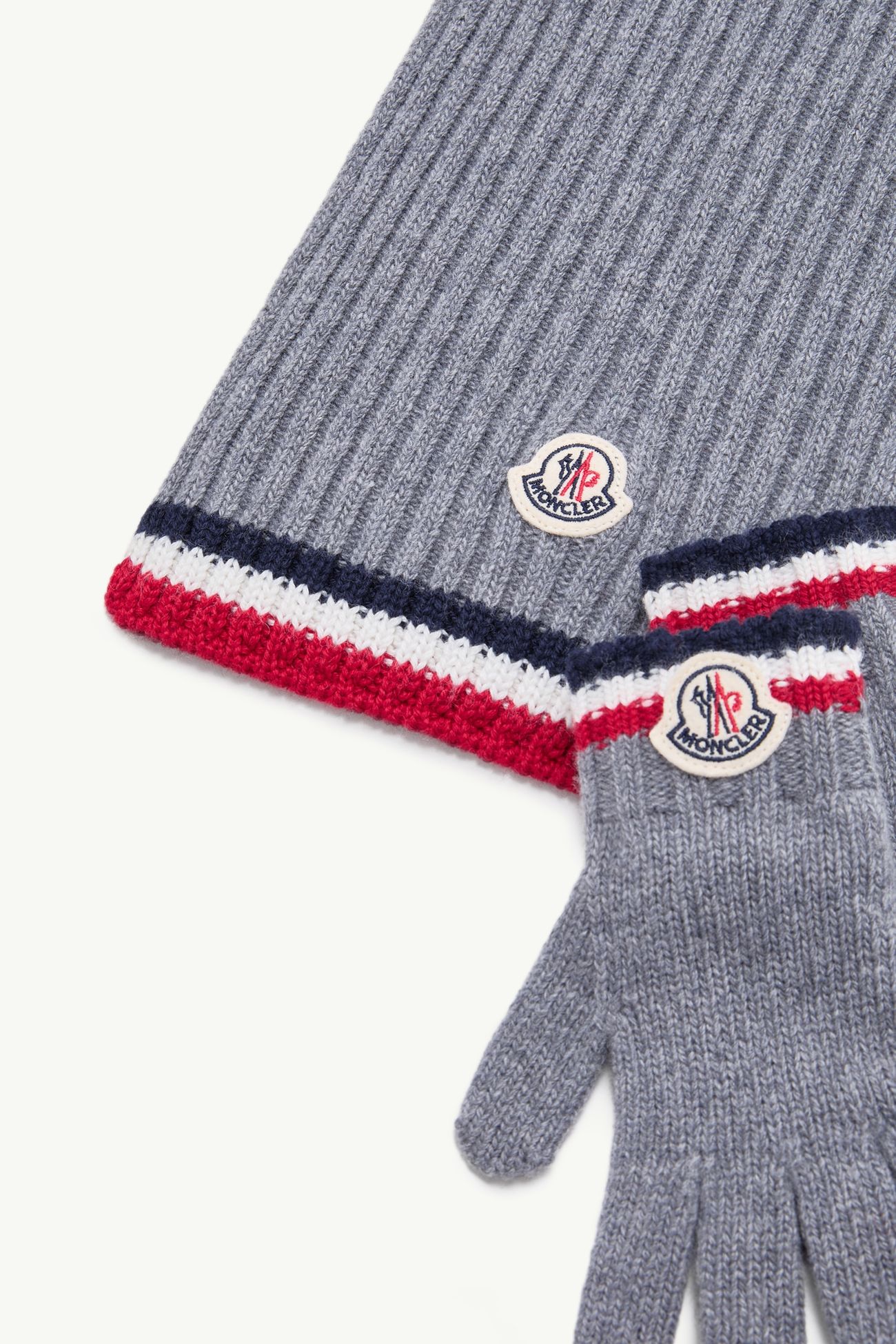 Set aus Schal und Handschuhen Jungen Grau Moncler 3