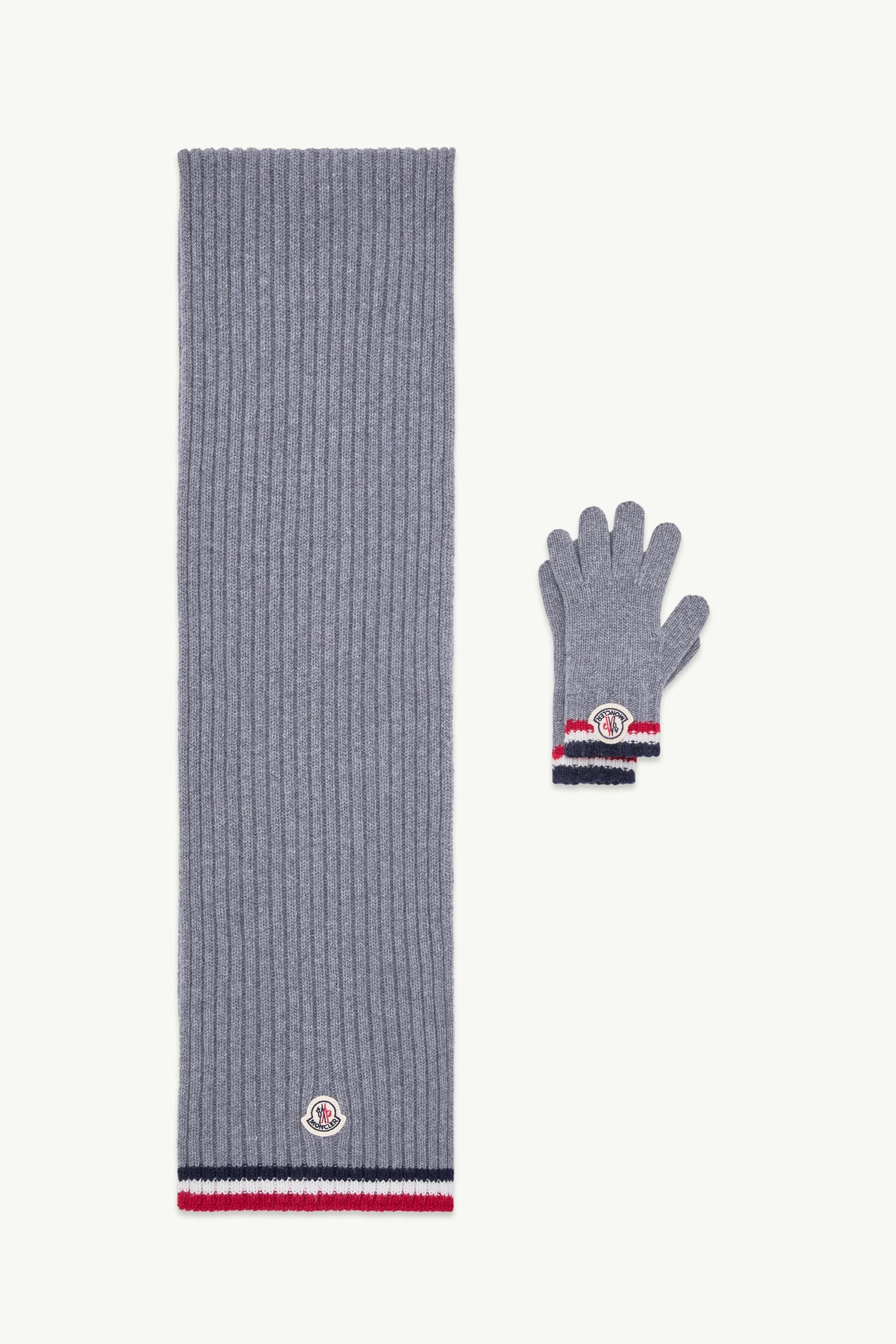 Scarf and Gloves Set Boy Gray Moncler, 1 of 0