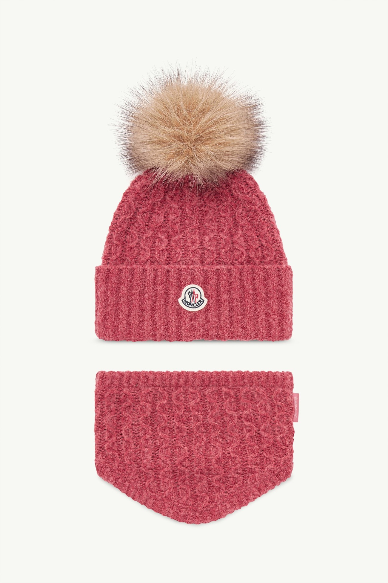 女婴羊毛混纺套装 女童 珊瑚红 Moncler 0