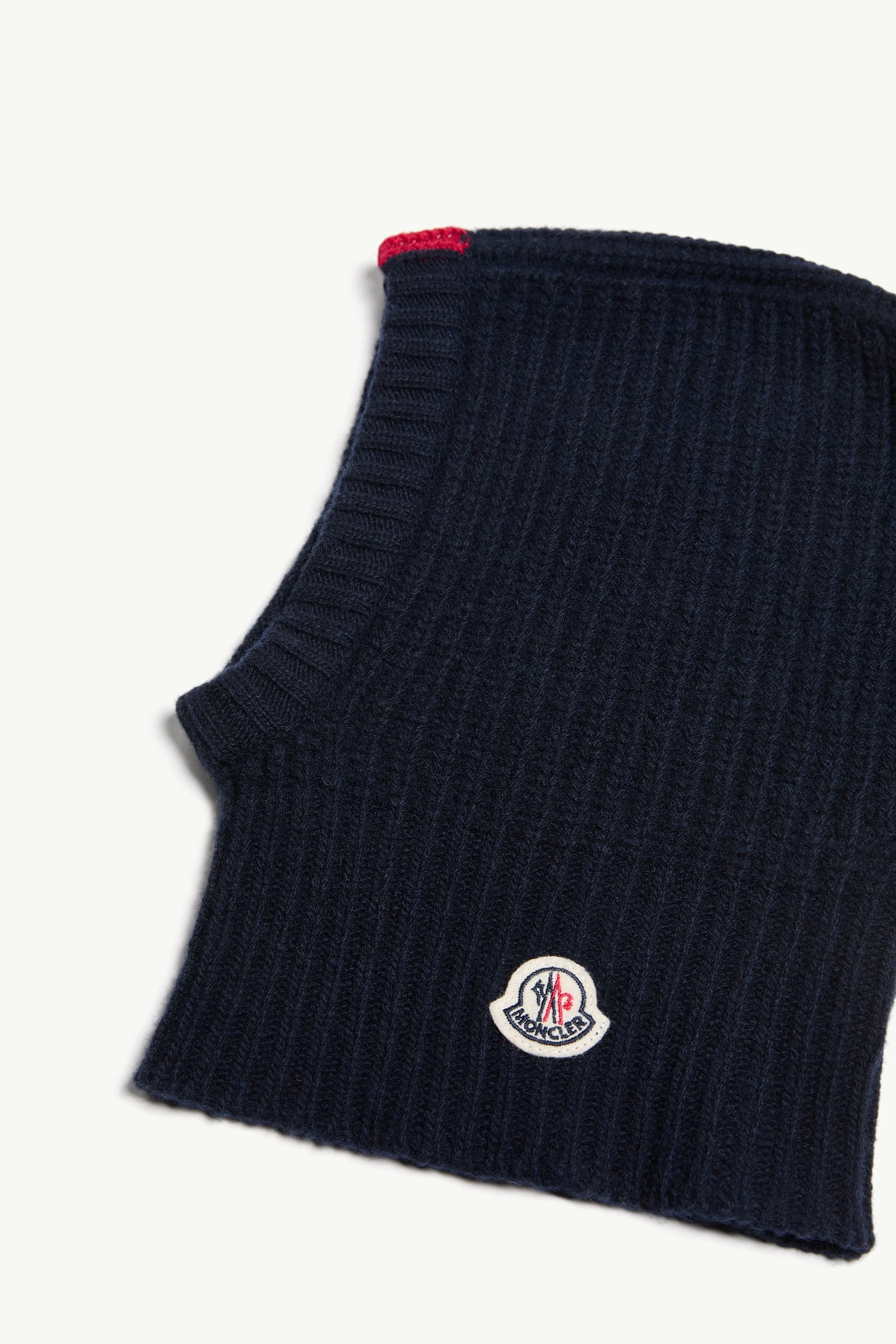 Navy Blue Tricolor Wool & Cashmere Blend Balaclava - Accessories