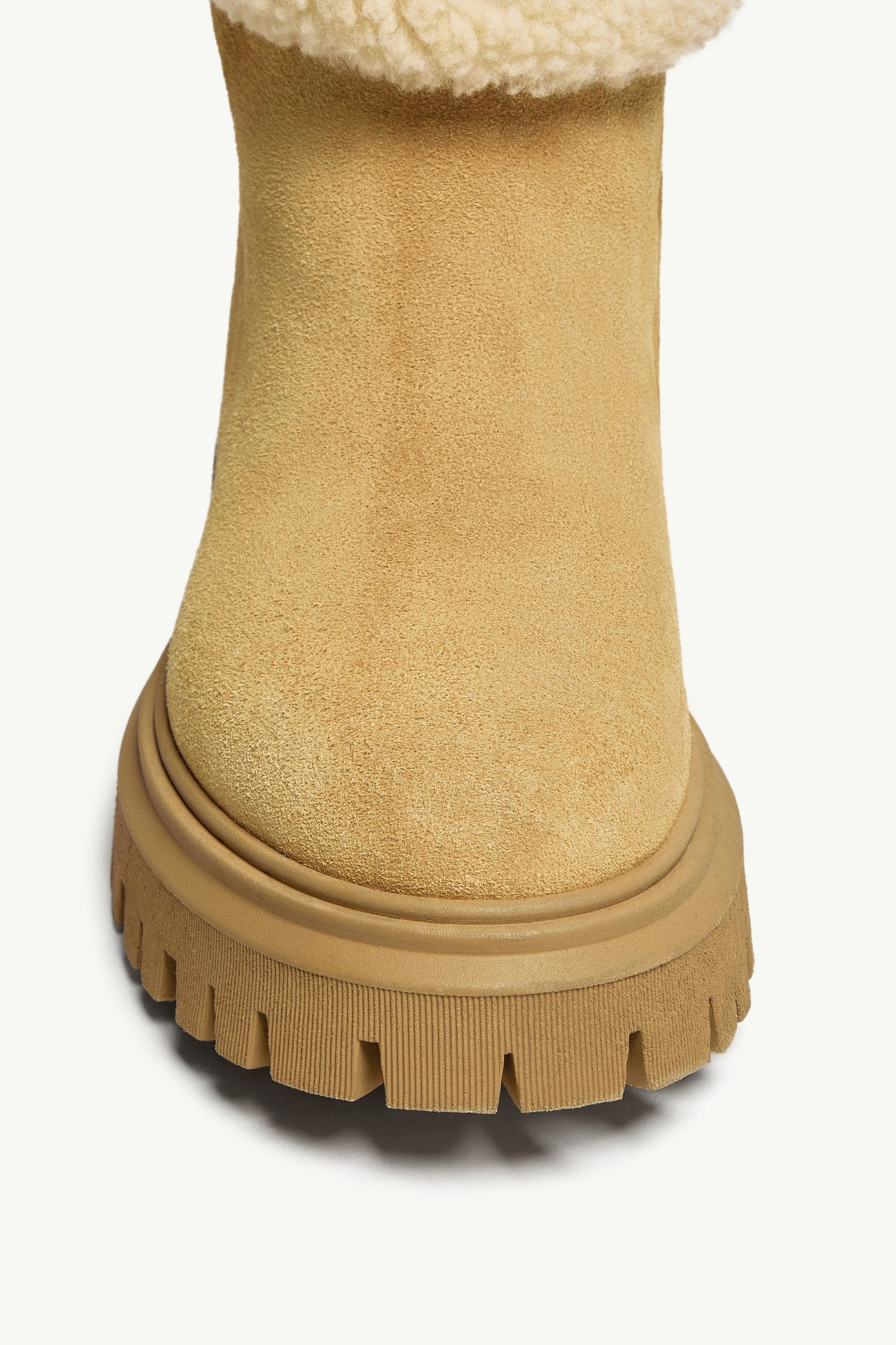 Petit Aurea Mid Suede Boots Gender Neutral Camel Beige Moncler 1