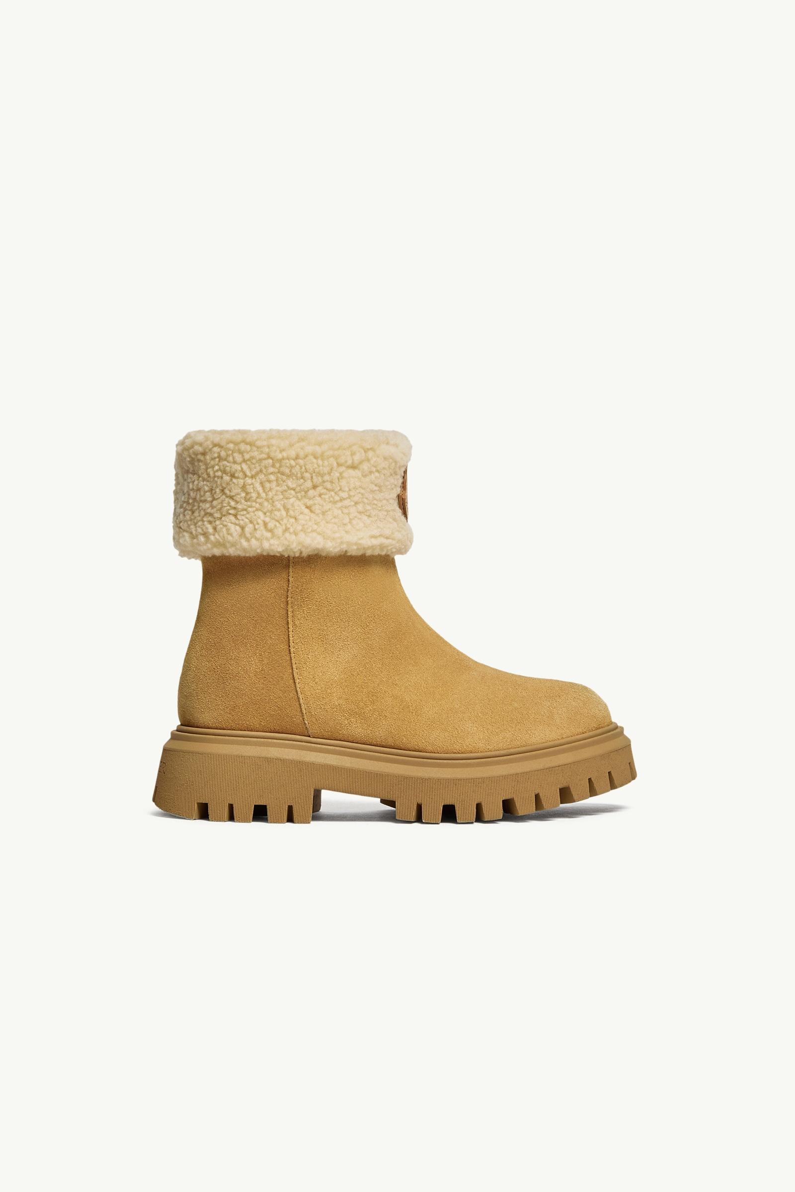 Petit Aurea Mid Suede Boots Gender Neutral Camel Beige Moncler, 1 of 0