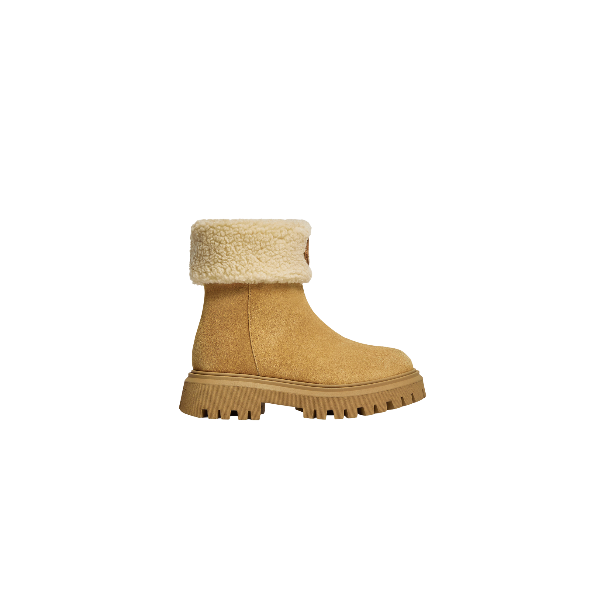 Moncler  Petit Aurea Mid Suede Boots for Children in Beige, Size: 38
