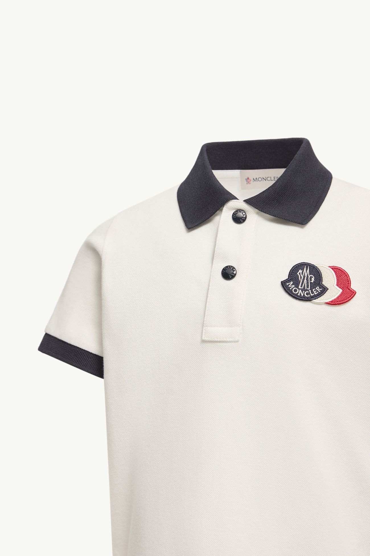 Poloshirt aus Baumwollpiqué Jungen Weiß Moncler 1