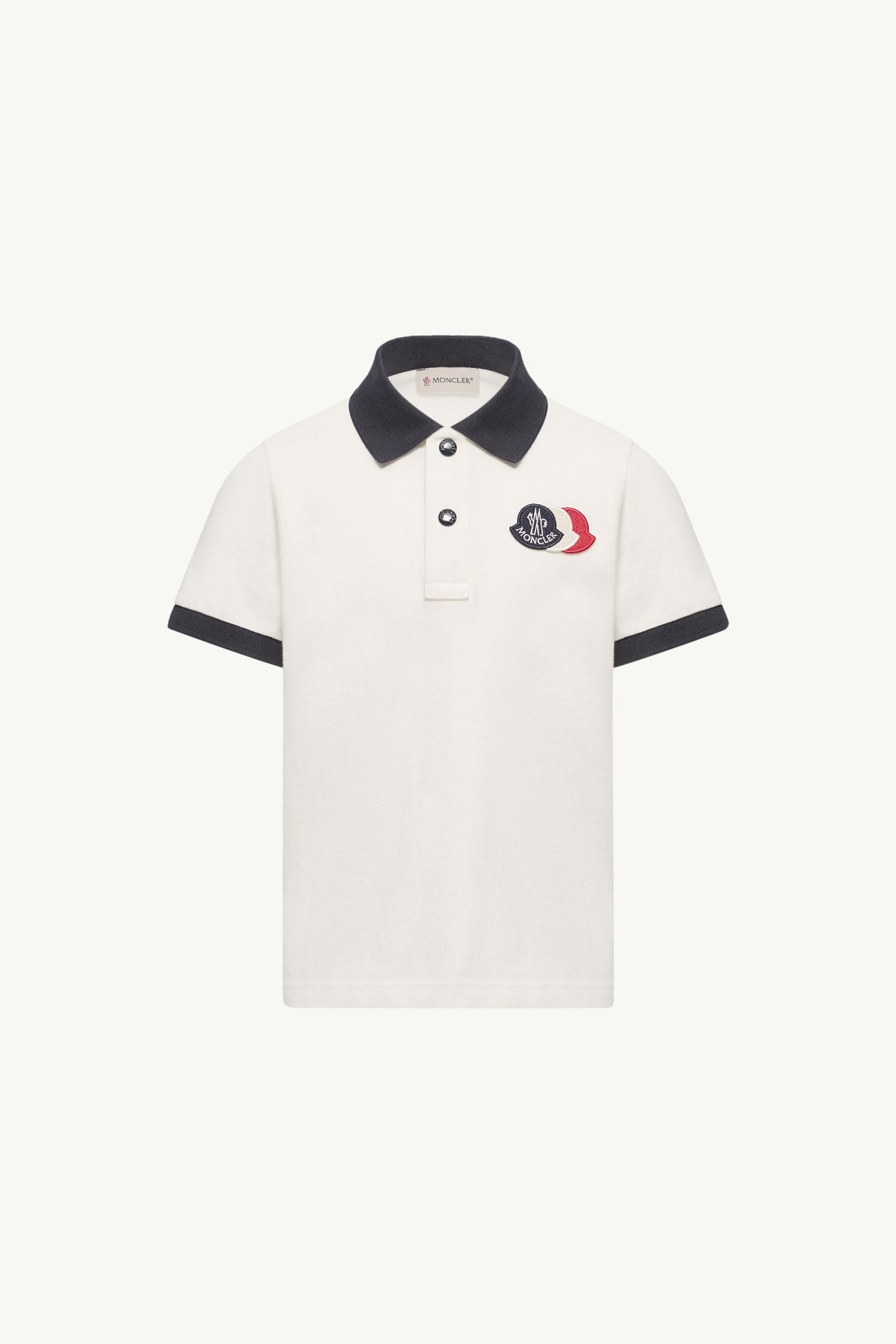 Polo en piqué de coton Garçon Blanc Moncler 0