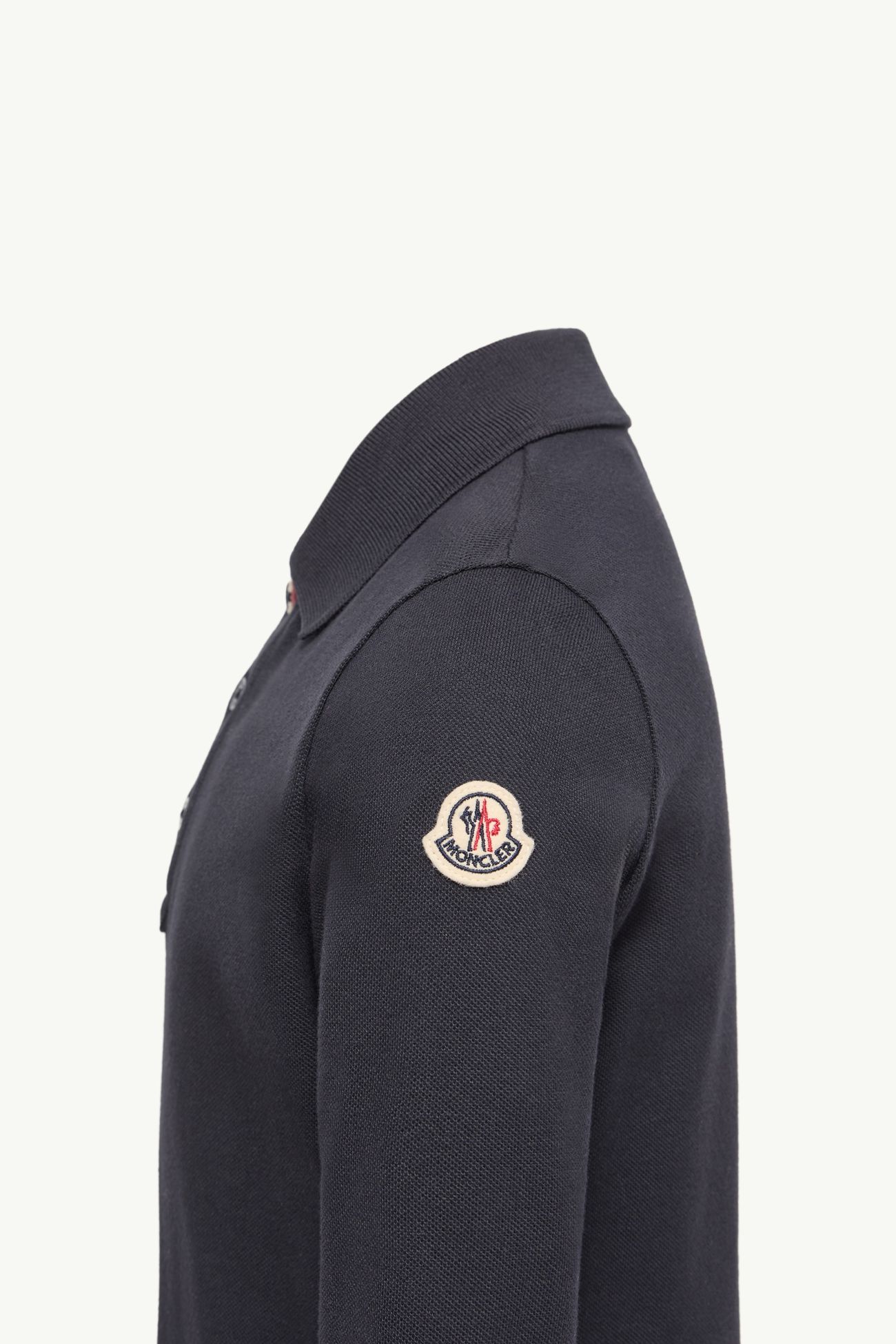 Langärmeliges Poloshirt aus Baumwollpiqué Jungen Navyblau Moncler 2