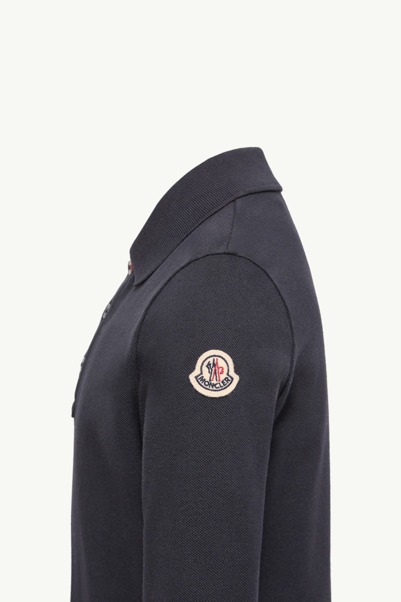 珠地棉長袖Polo恤 男童 海軍藍色 Moncler 2