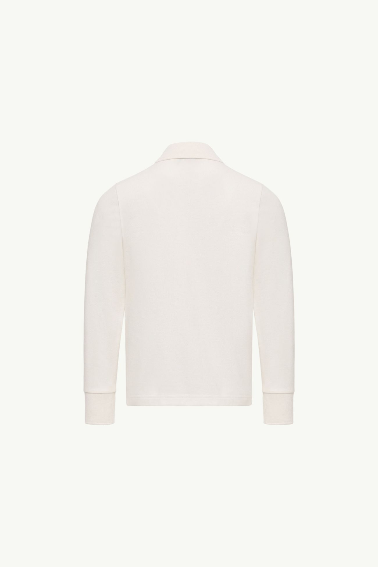 Long Sleeve Cotton Piquet Polo Boy White Moncler 2
