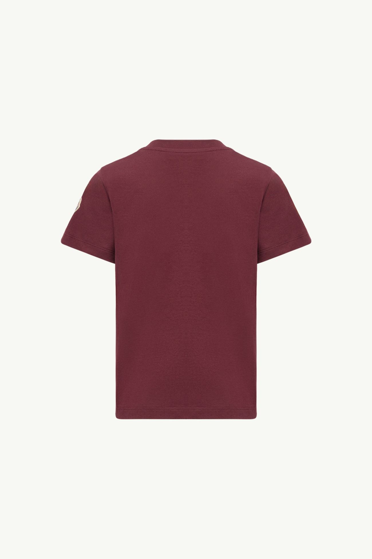 Camiseta de algodón con logotipo de bolos Niño Burdeos Moncler 2