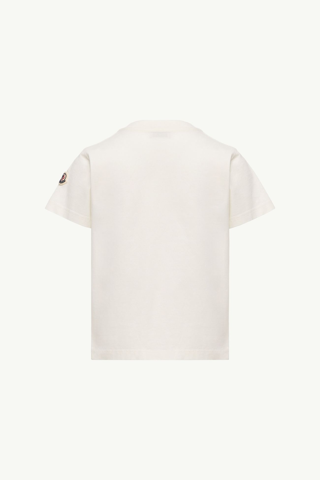 T-shirt in cotone con stampa piumino Bambino Bianco Moncler 3