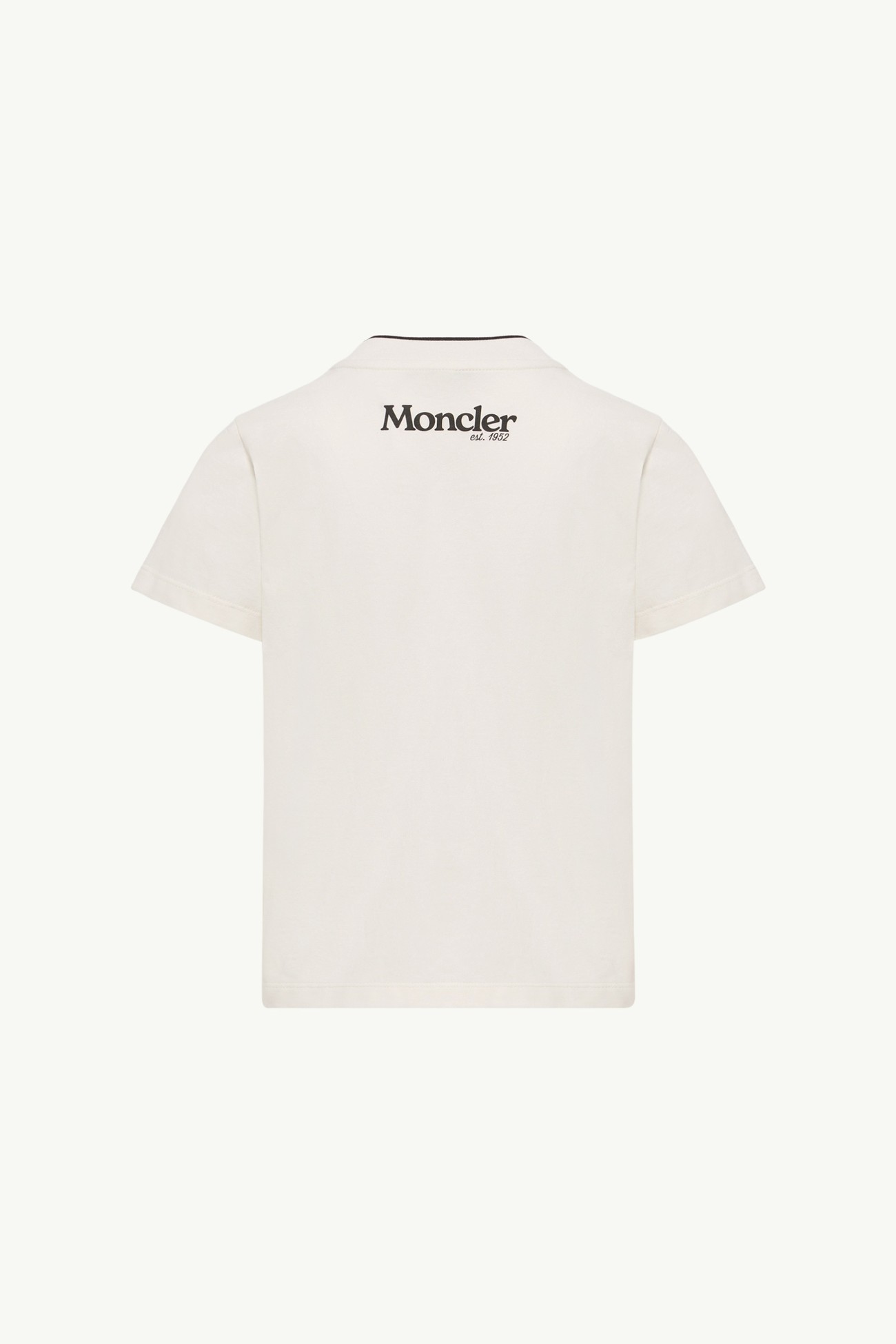 Logo Cotton T-Shirt Boy White Moncler 3