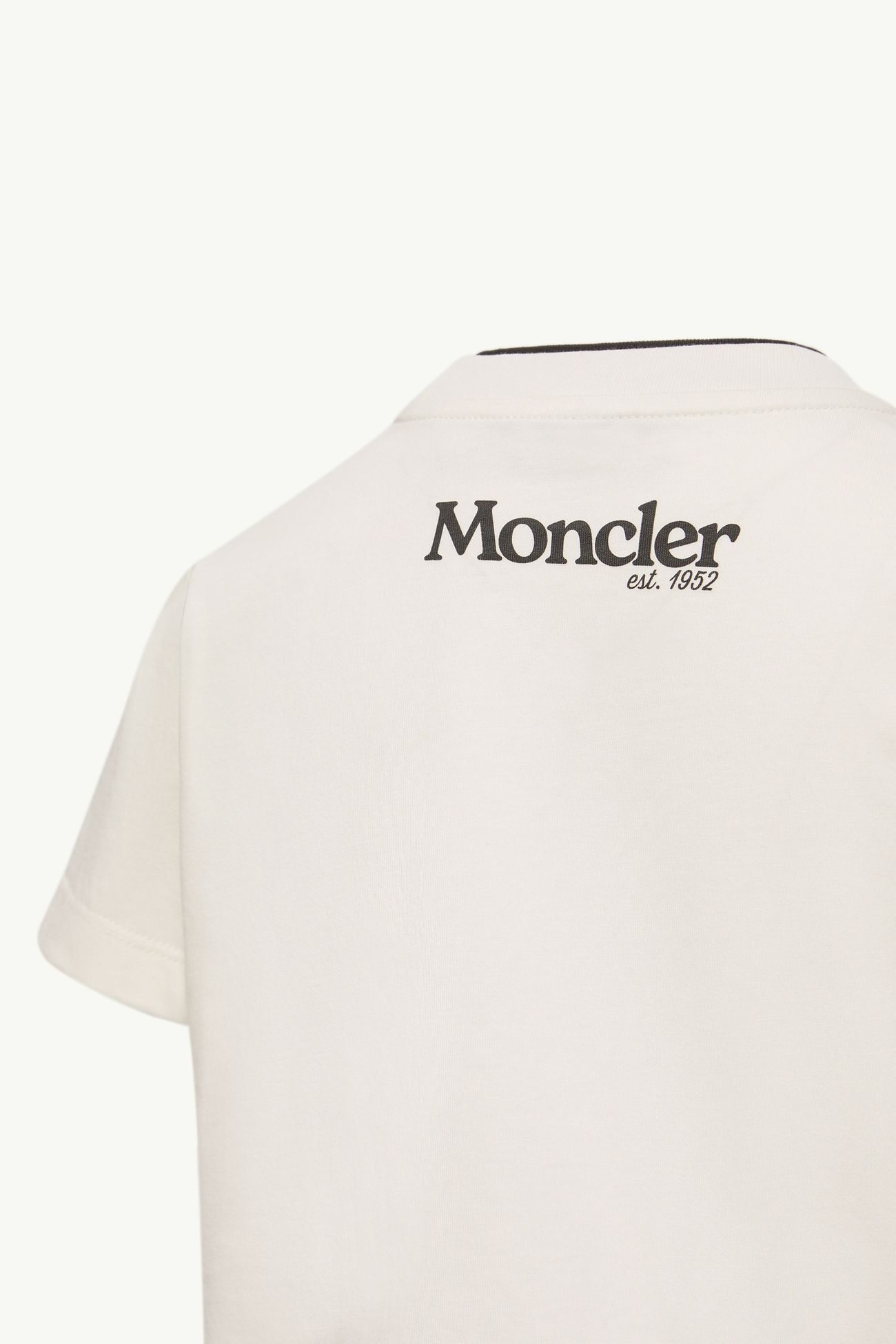Camiseta de algodón con logotipo Niño Blanco Moncler 4